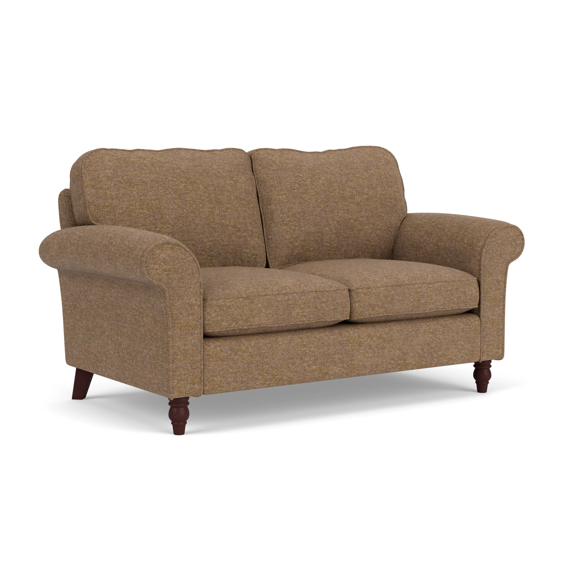 Hurley Large 2 Seater Sofa in Aquaclean Oxford - Spice with Light legs