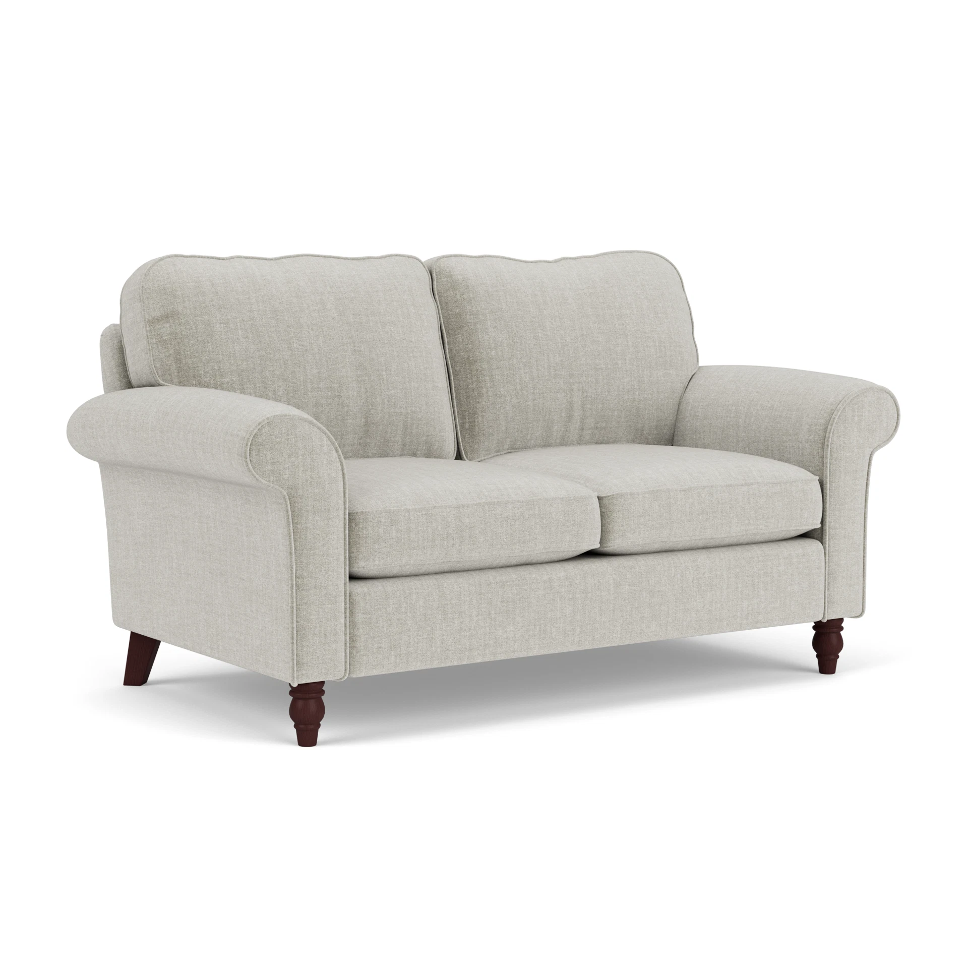 Hurley Large 2 Seater Sofa in Eco Chenille - Grey Mist with Light legs