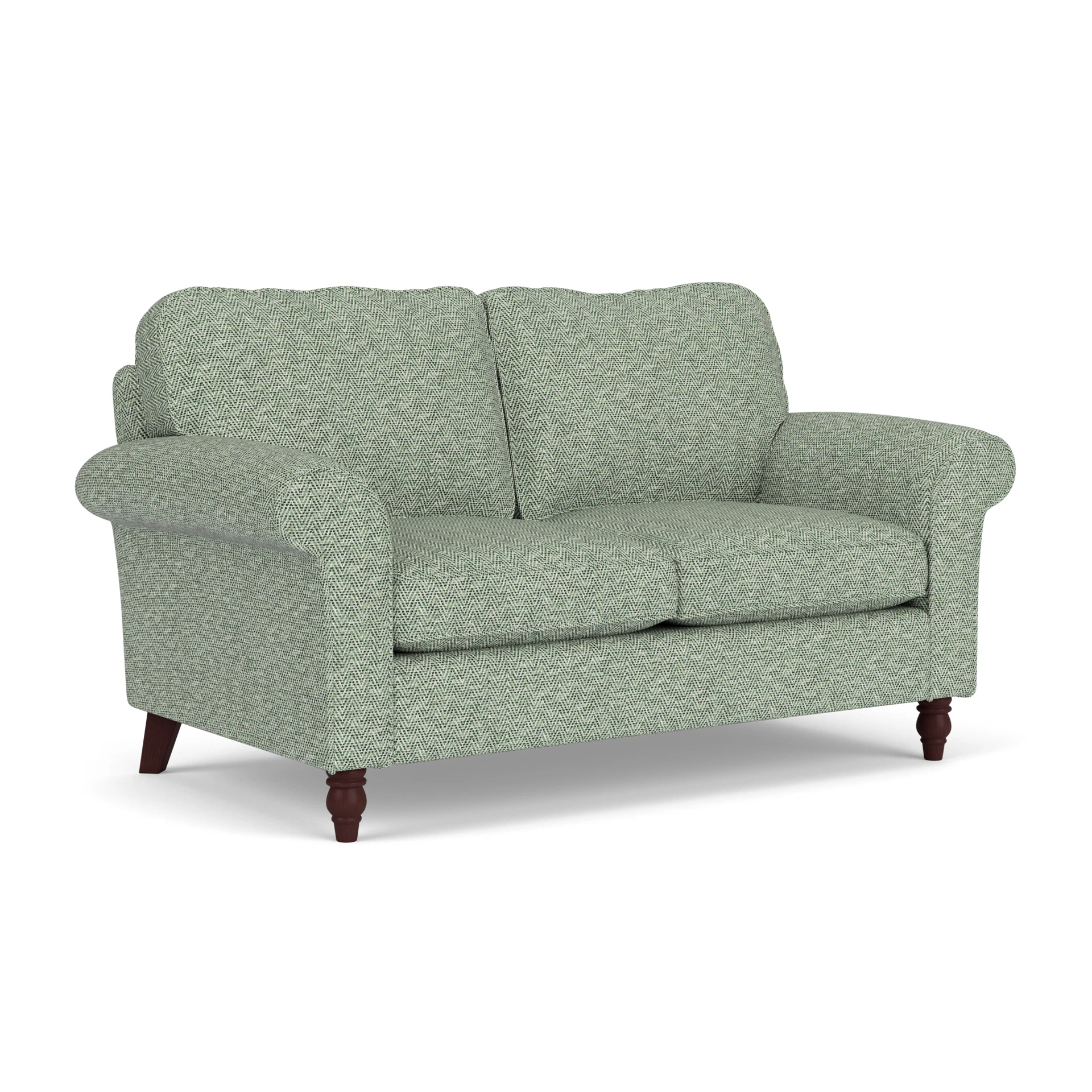 Hurley Large 2 Seater Sofa in Herringbone Weave - Lake with Light legs