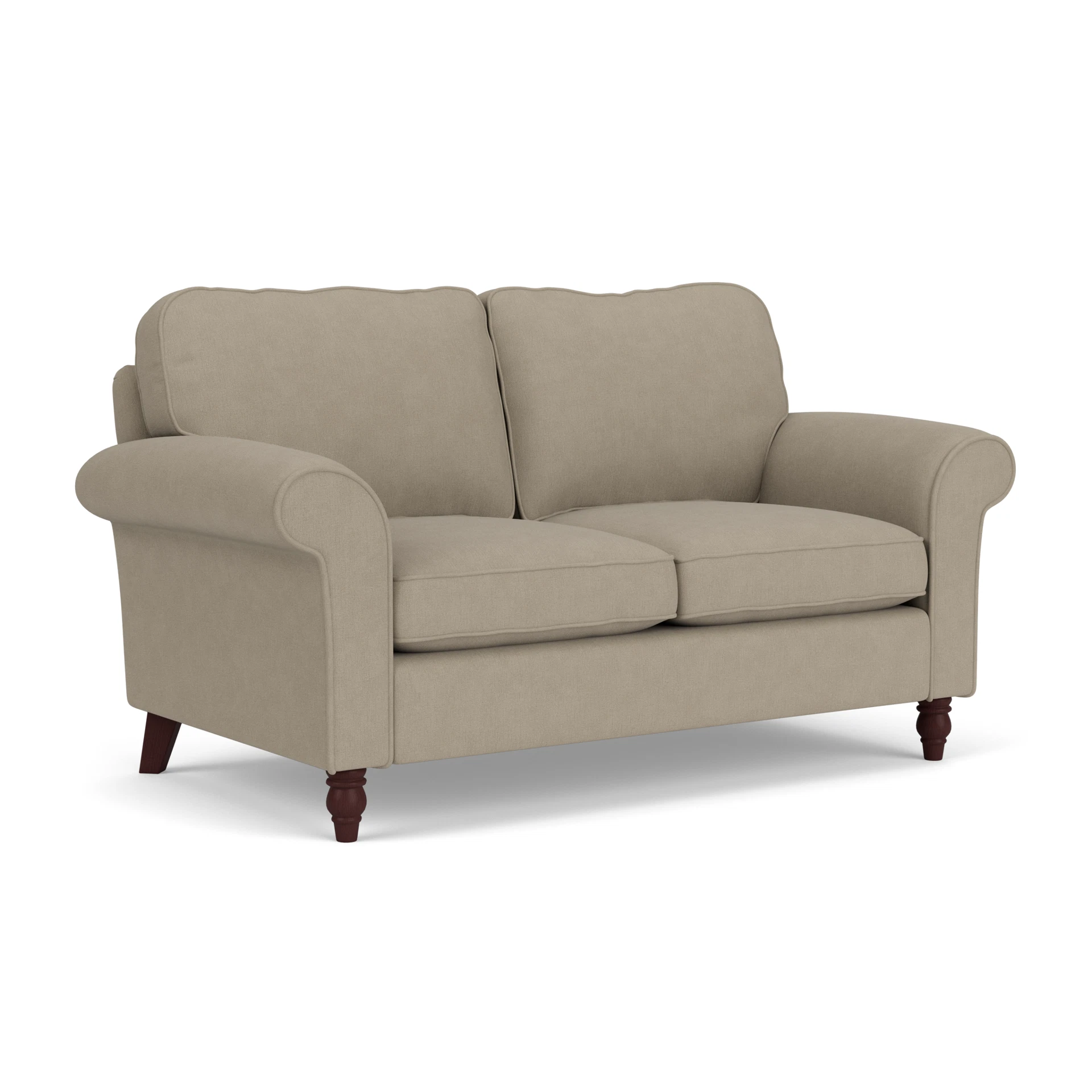 Hurley Large 2 Seater Sofa in House Linen Mix - Dove Grey with Light legs