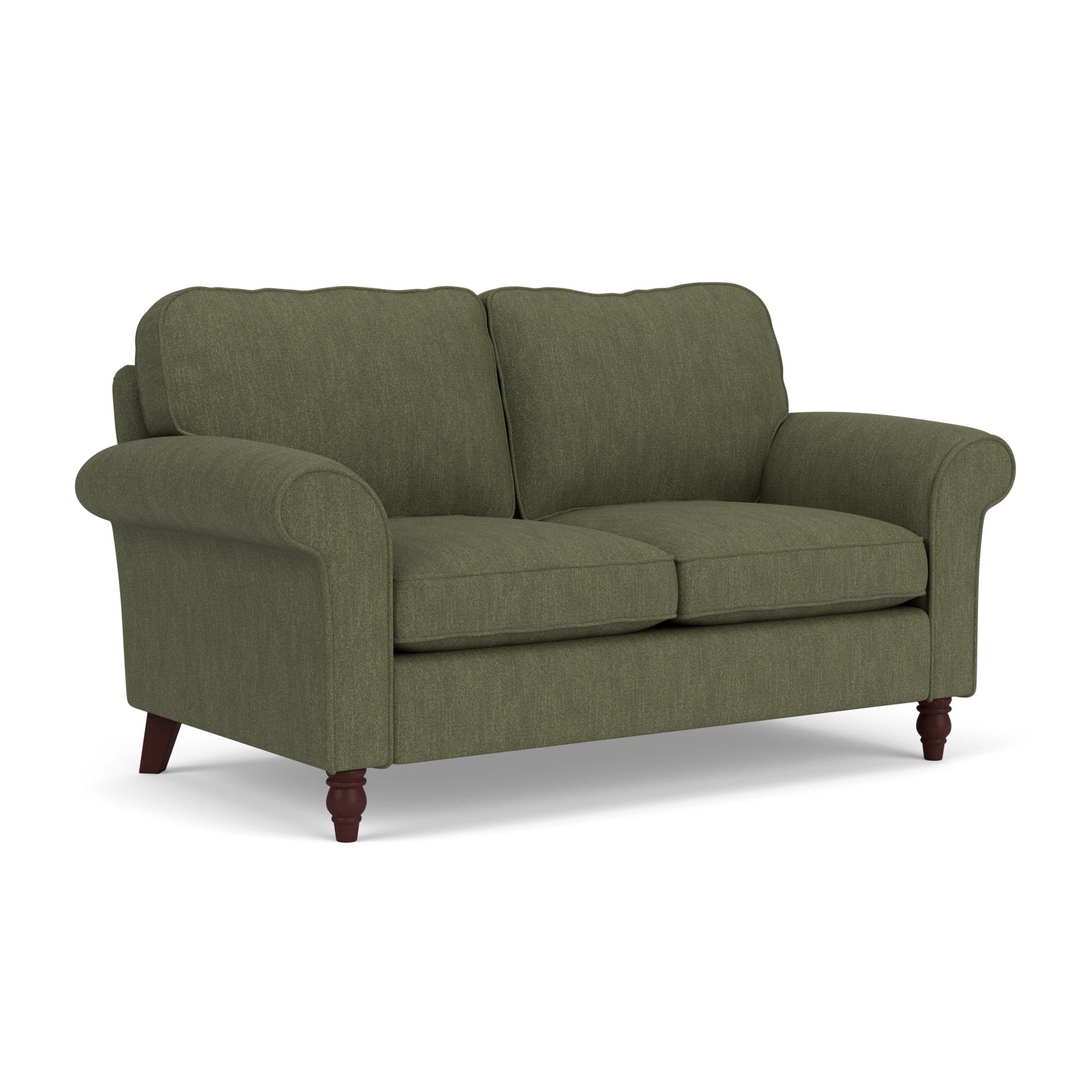Hurley Large 2 Seater Sofa in Luxury Italian Linen - Fern with Light legs