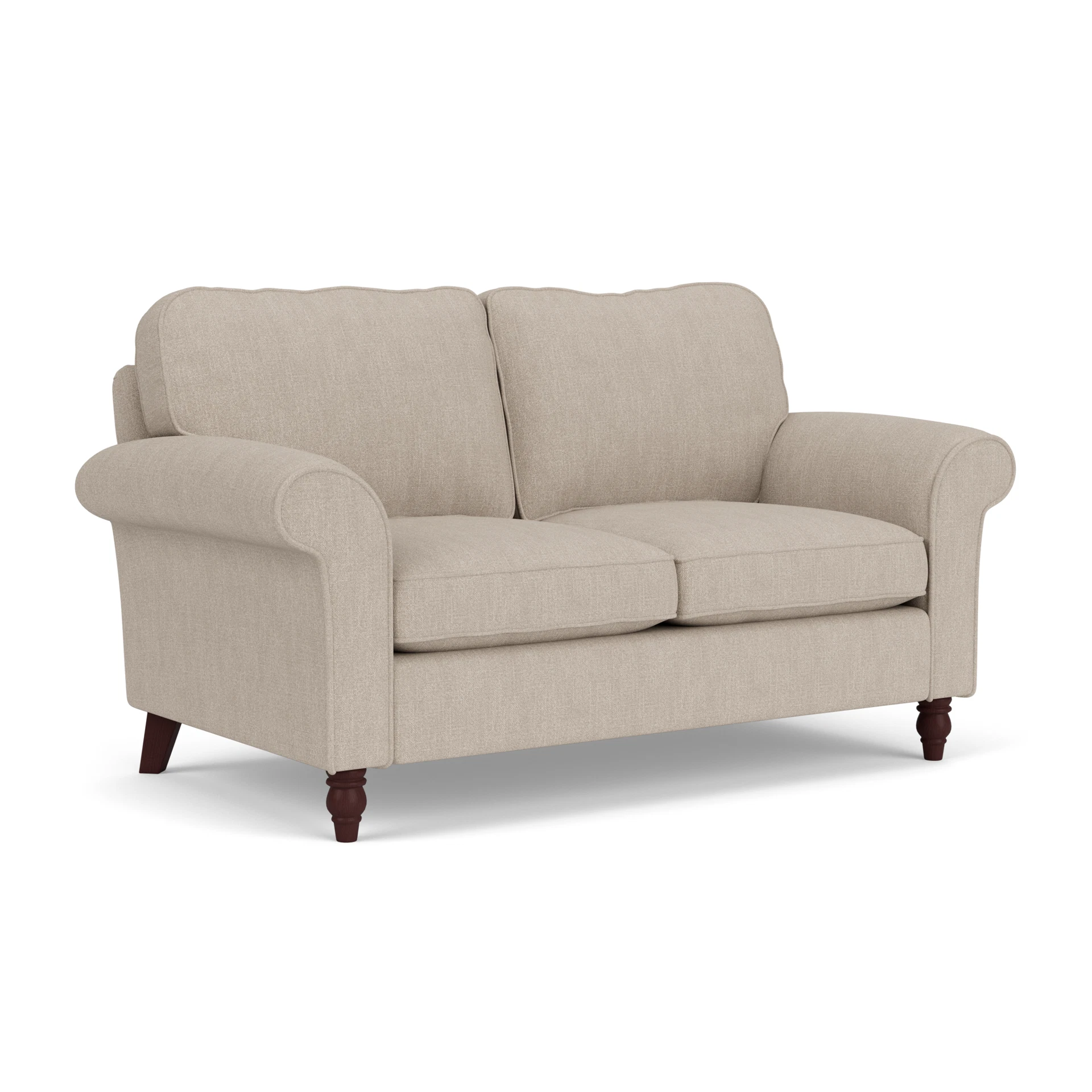 Hurley Large 2 Seater Sofa in Luxury Italian Linen - Natural with Light legs