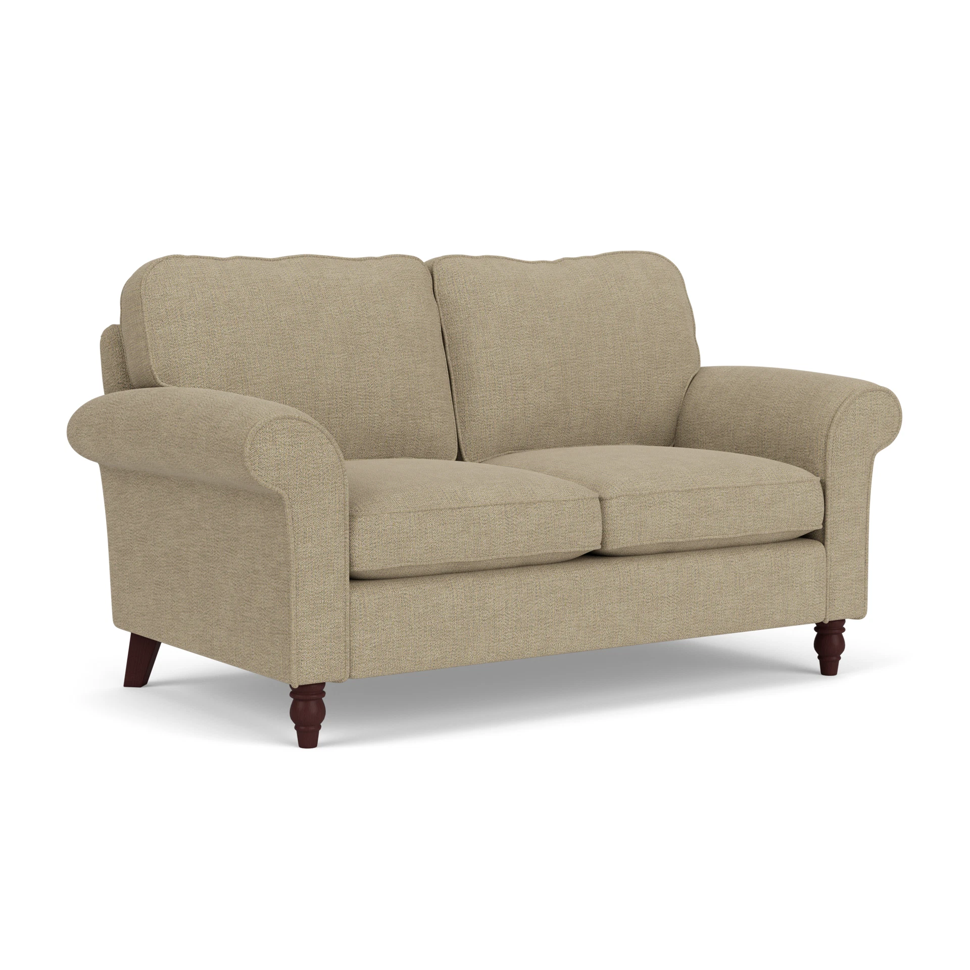 Hurley Large 2 Seater Sofa in Rustic Weave - Apple with Light legs