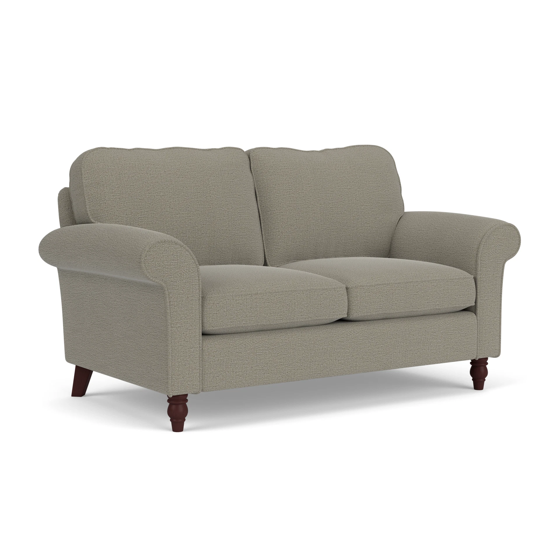 Hurley Large 2 Seater Sofa in Rustic Weave - Flax with Light legs