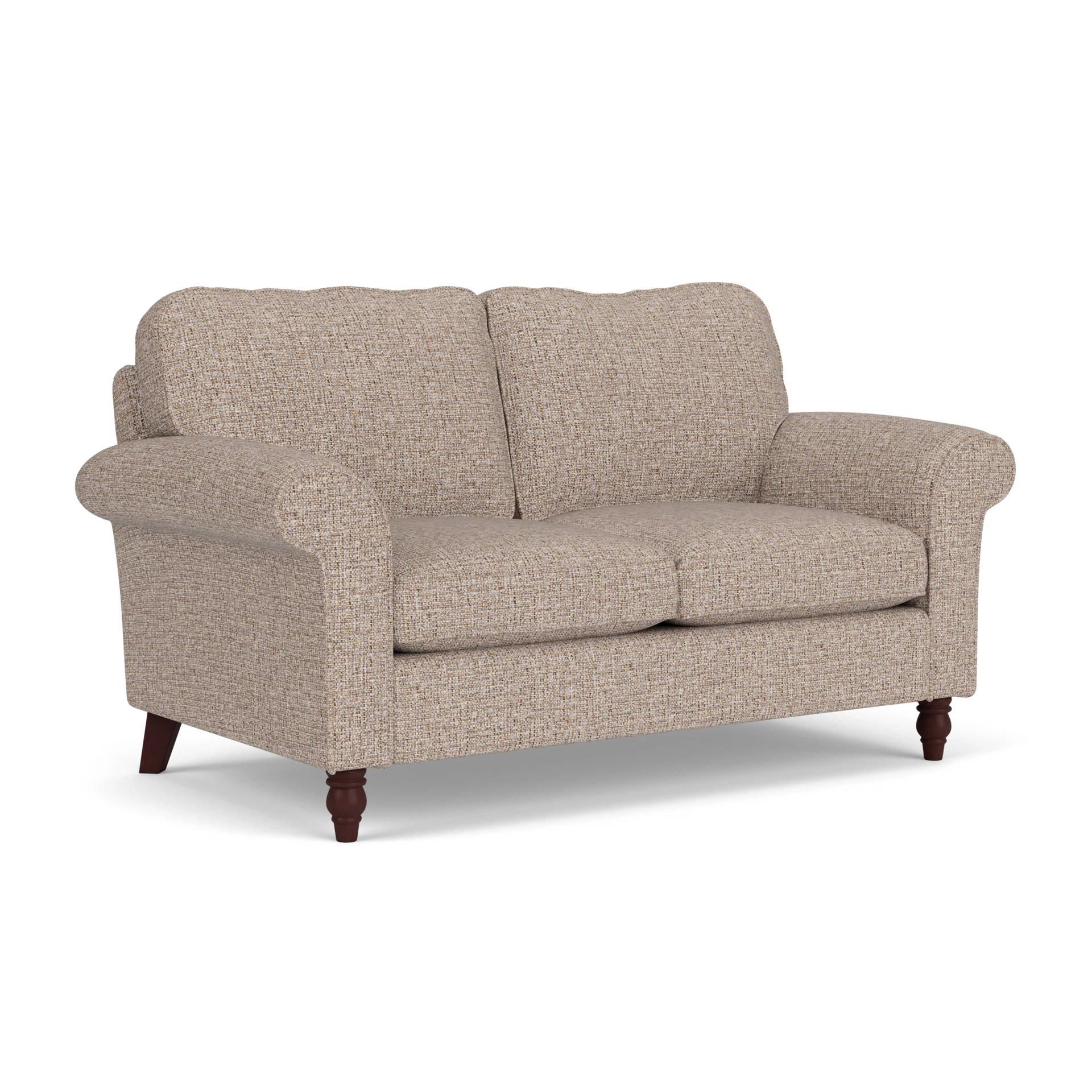 Hurley Large 2 Seater Sofa in Textured Weave - Natural Mix with Light legs