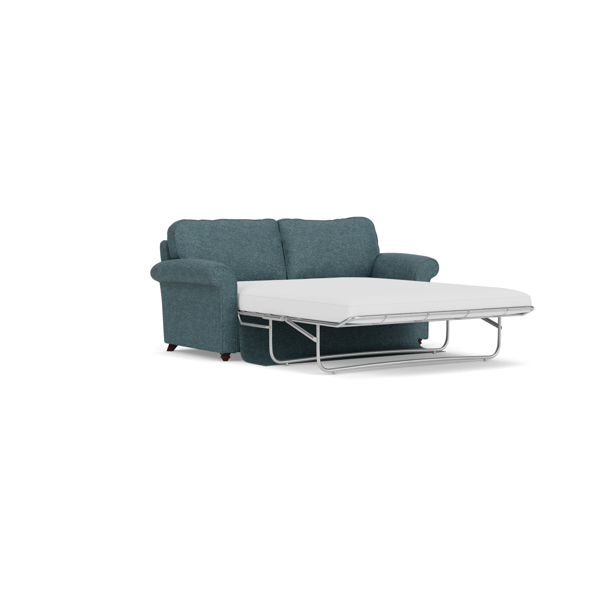 Hurley Sofa Bed 3 Seater in Aquaclean Oxford - Lake Marl with Light legs