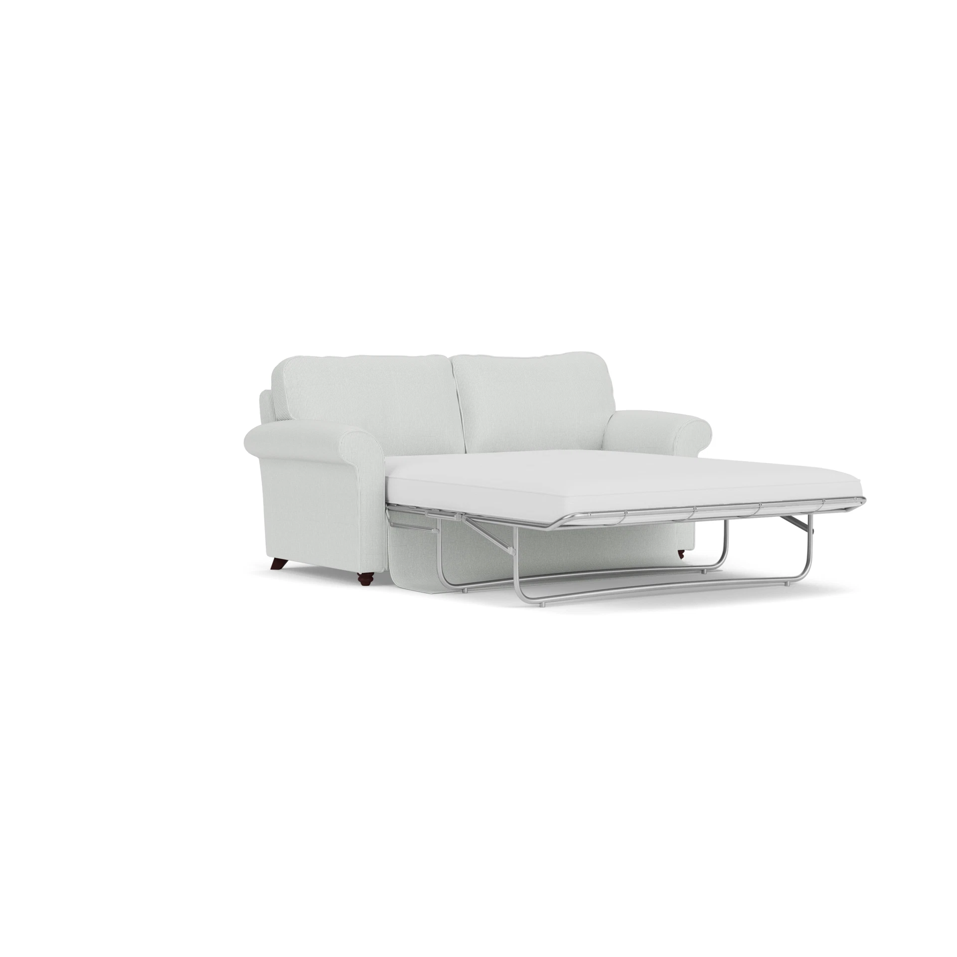 Hurley Sofa Bed 3 Seater in Broadway Stripe - Duck Egg with Light legs