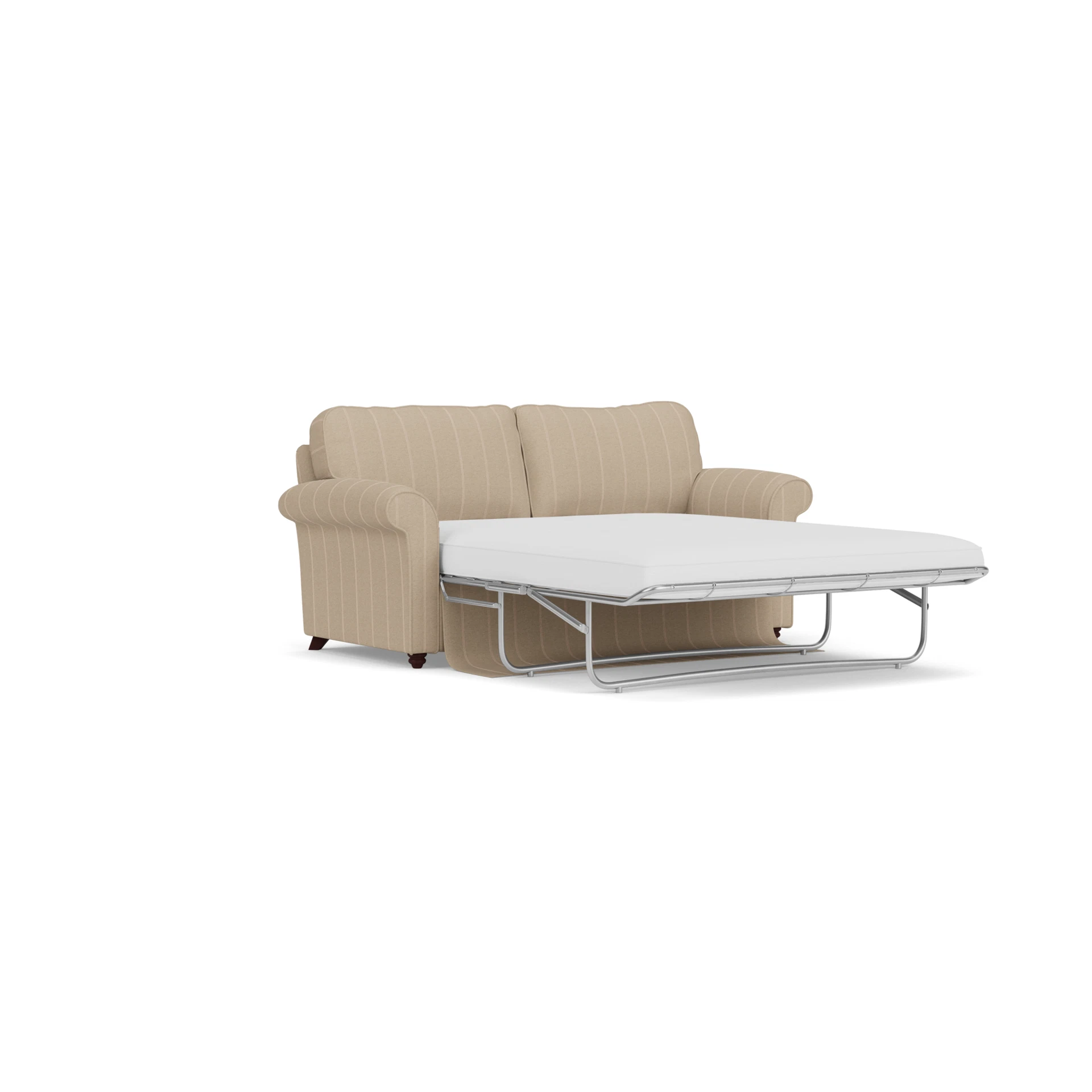 Hurley Sofa Bed 3 Seater in Compton Stripe - Natural with Light legs