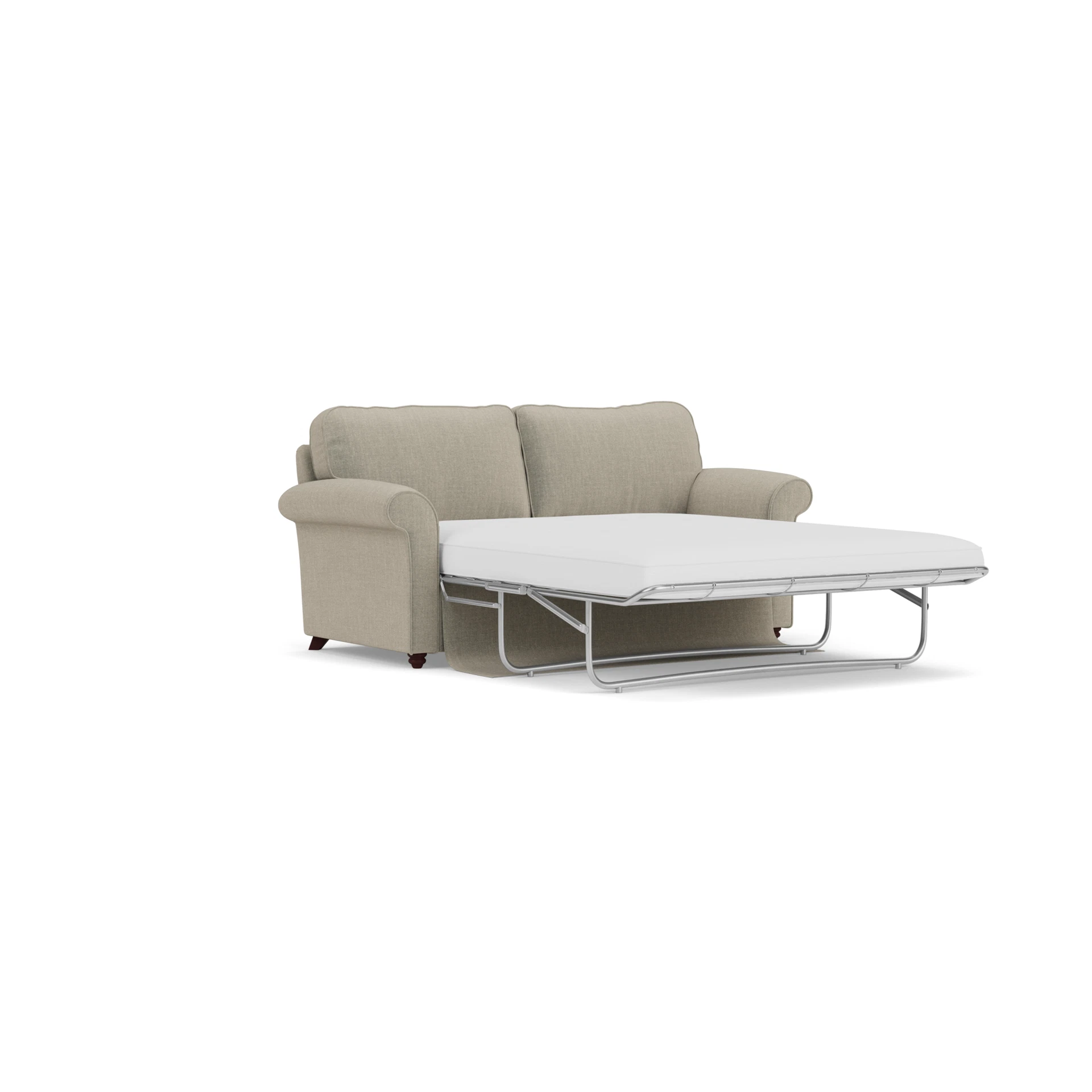 Hurley Sofa Bed 3 Seater in Eco Chenille - Natural with Light legs