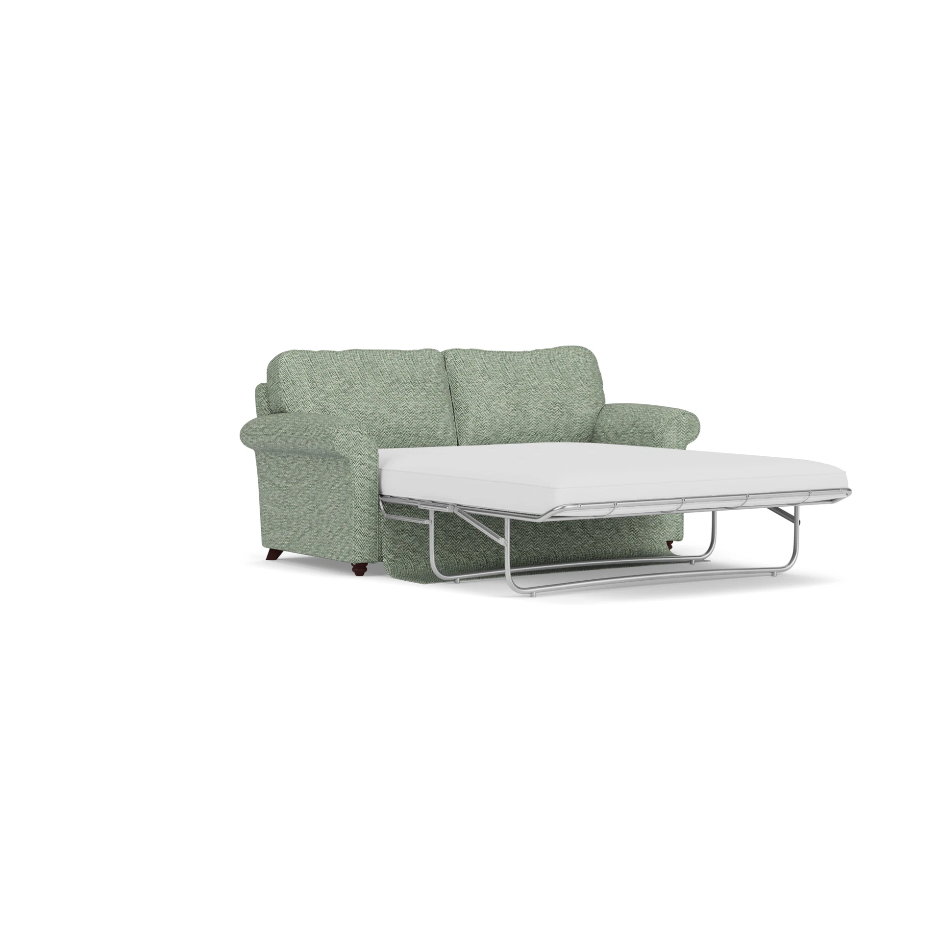 Hurley Sofa Bed 3 Seater in Herringbone Weave - Lake with Light legs