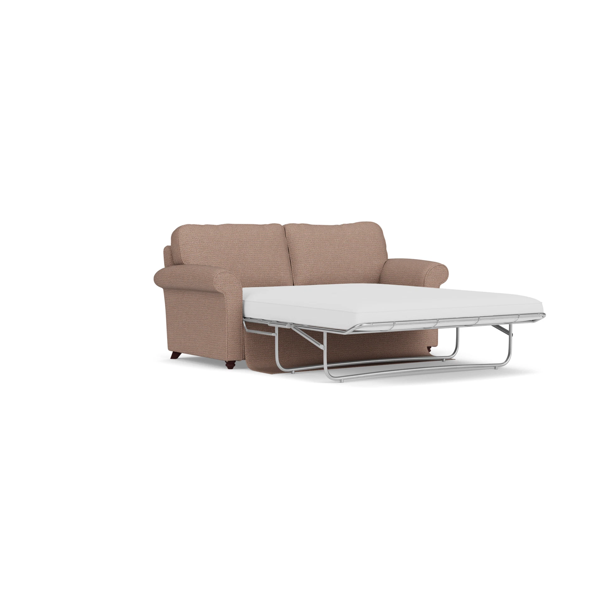 Hurley Sofa Bed 3 Seater in Textured Weave - Autumn Mix with Light legs