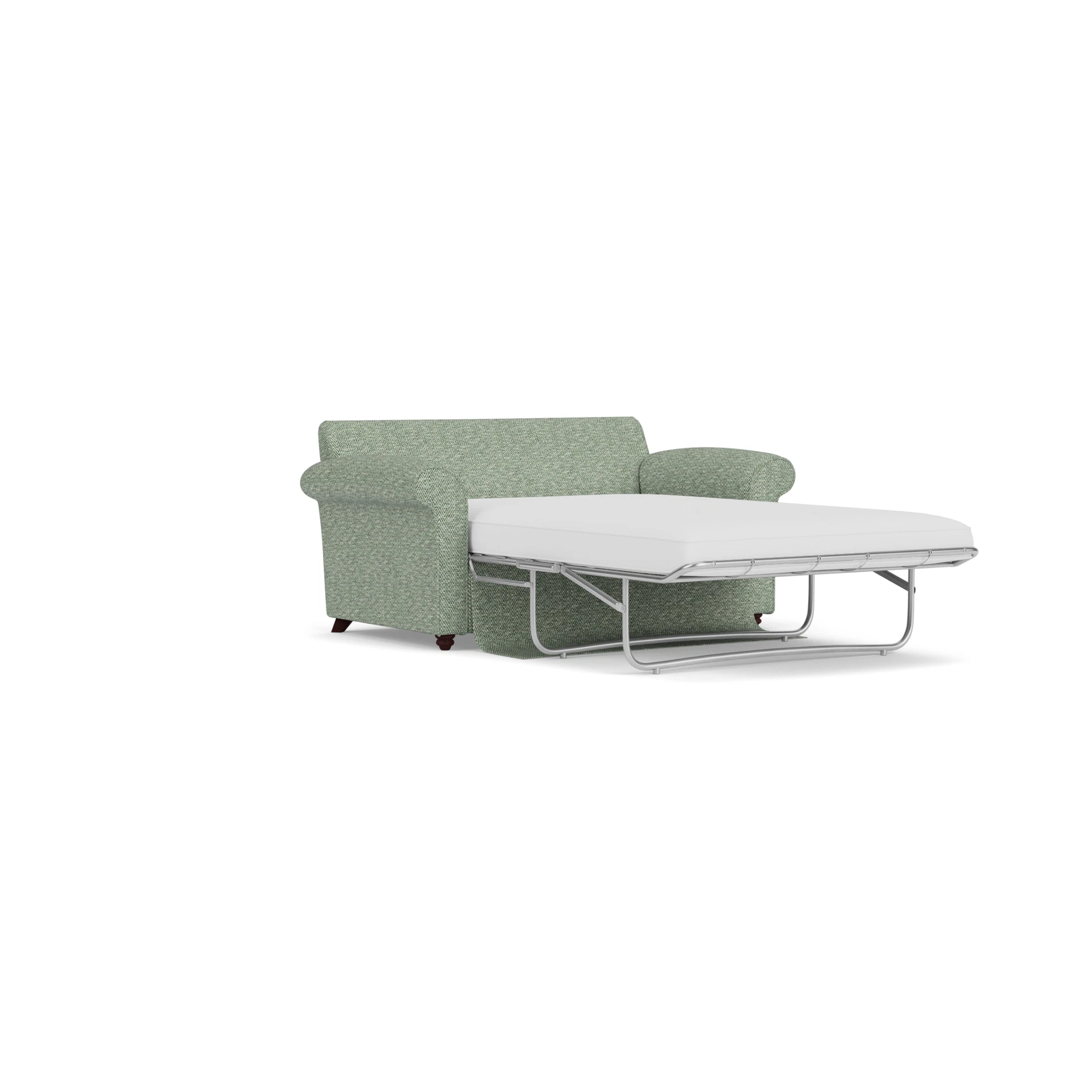 Hurley Sofa Bed Large 2 Seater in Herringbone Weave - Lake with Light legs
