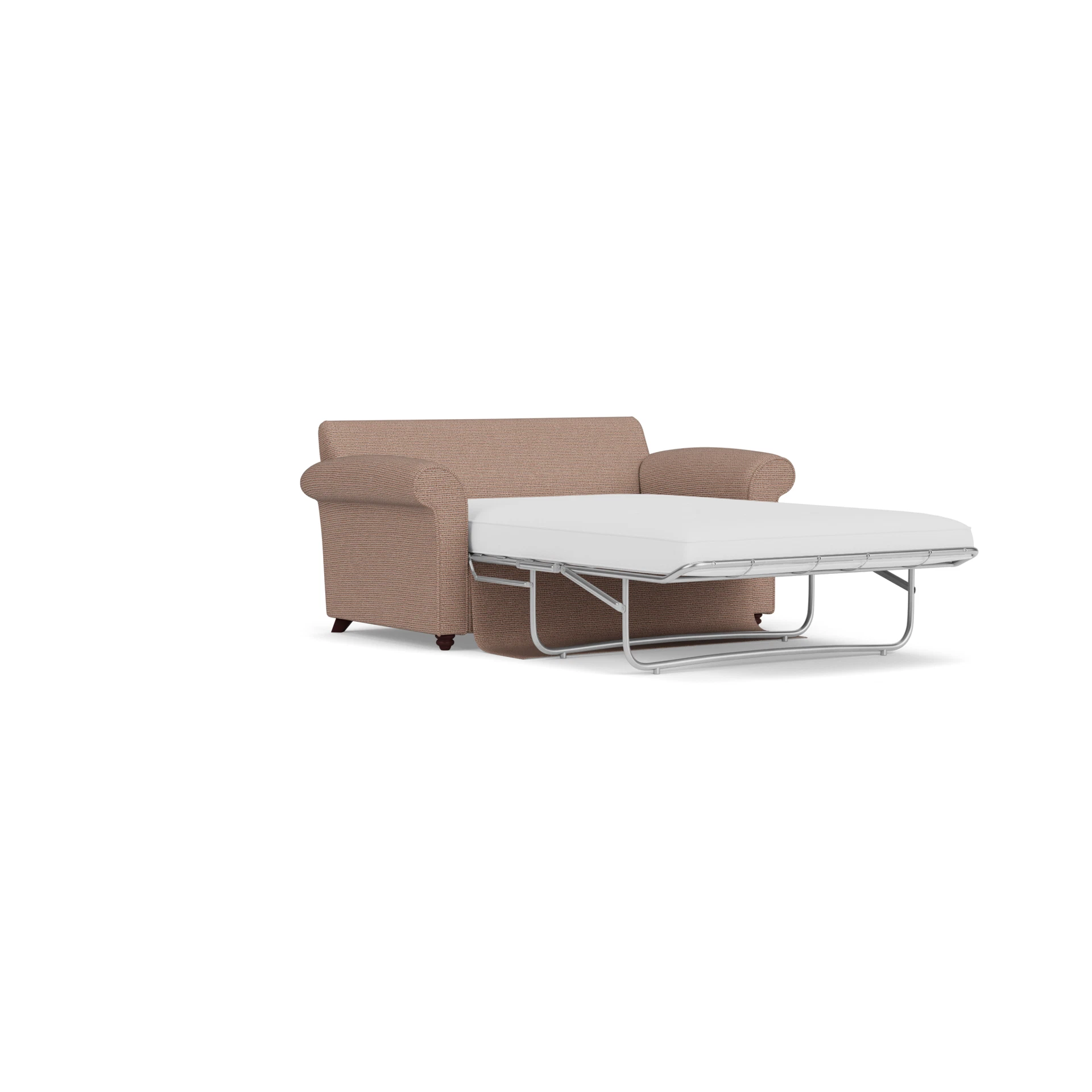 Hurley Sofa Bed Large 2 Seater in Textured Weave - Autumn Mix with Light legs
