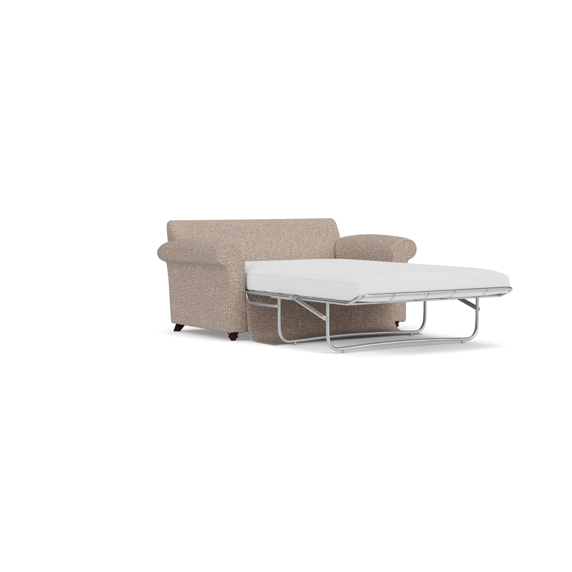 Hurley Sofa Bed Large 2 Seater in Textured Weave - Natural Mix with Light legs
