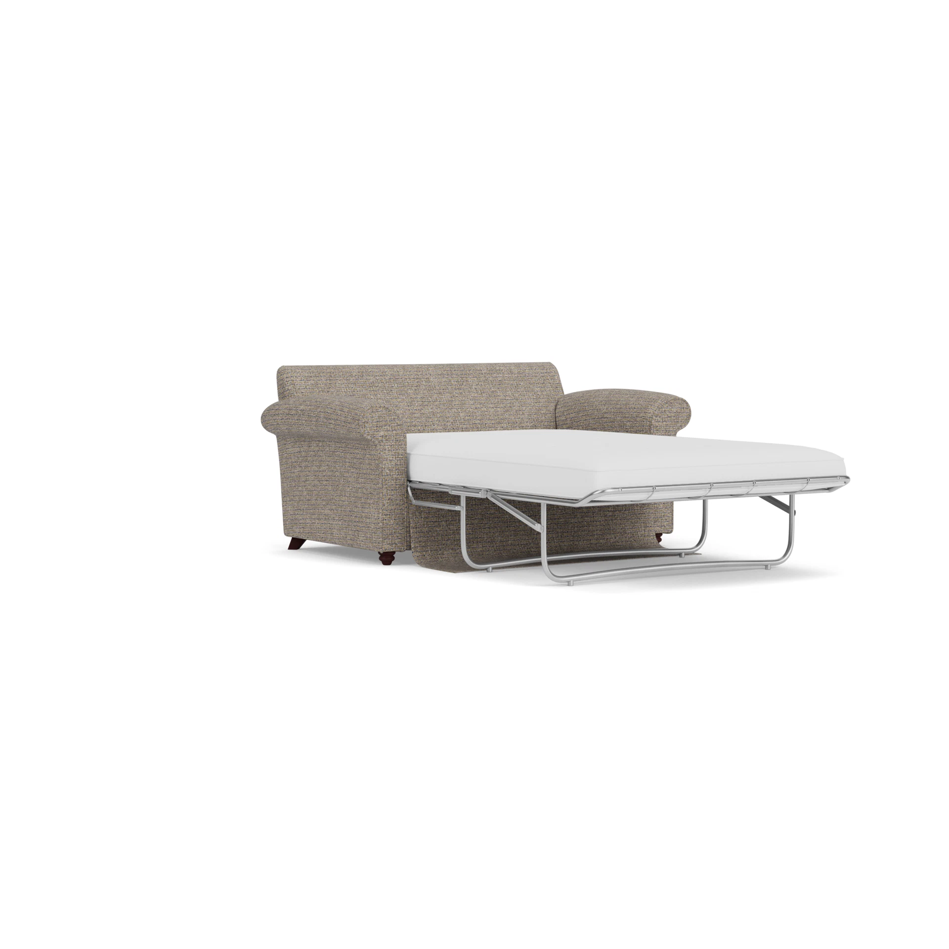 Hurley Sofa Bed Large 2 Seater in Textured Weave - Shoreline Mix with Light legs
