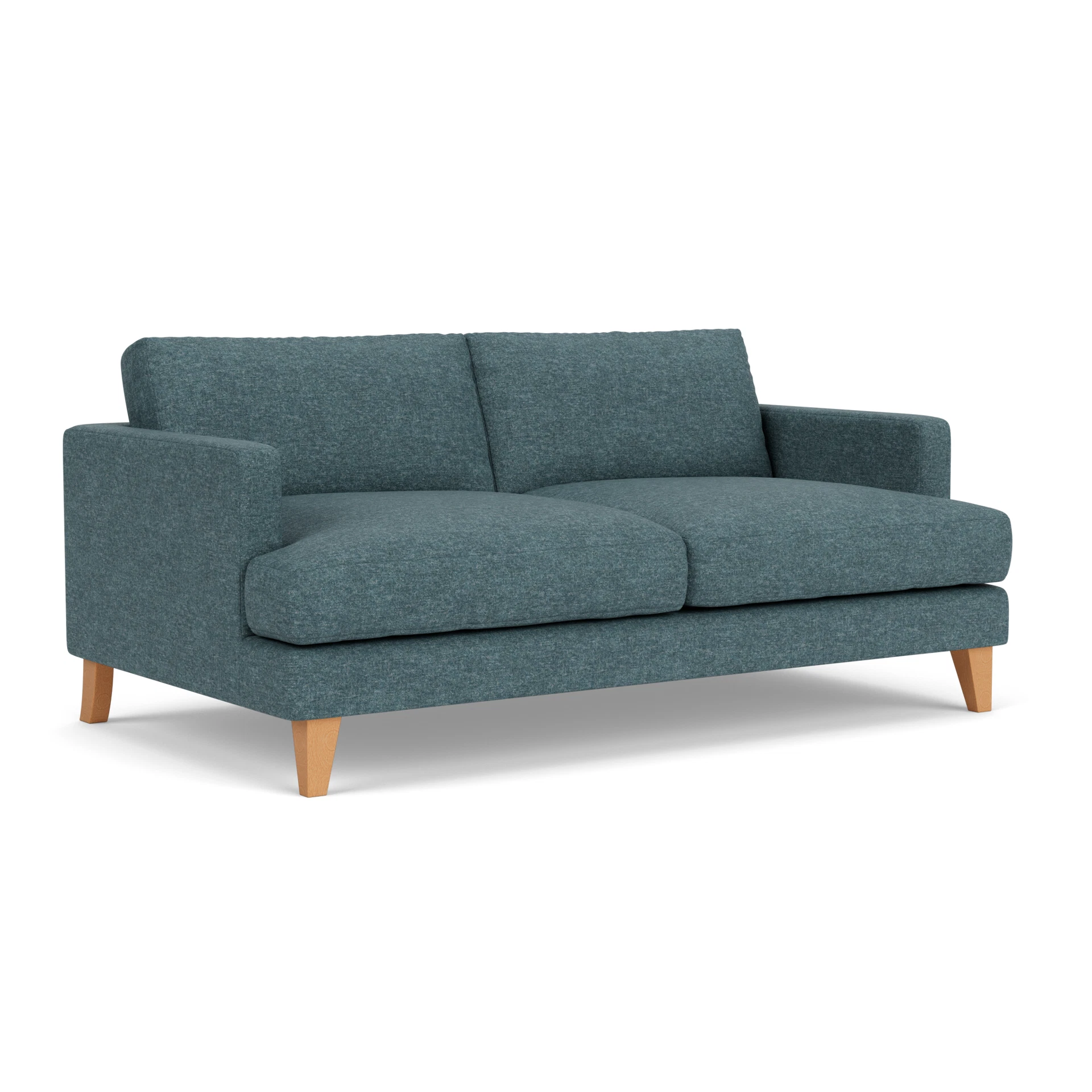 Jackson 3 Seater Sofa in Aquaclean Oxford - Lake Marl with Light legs