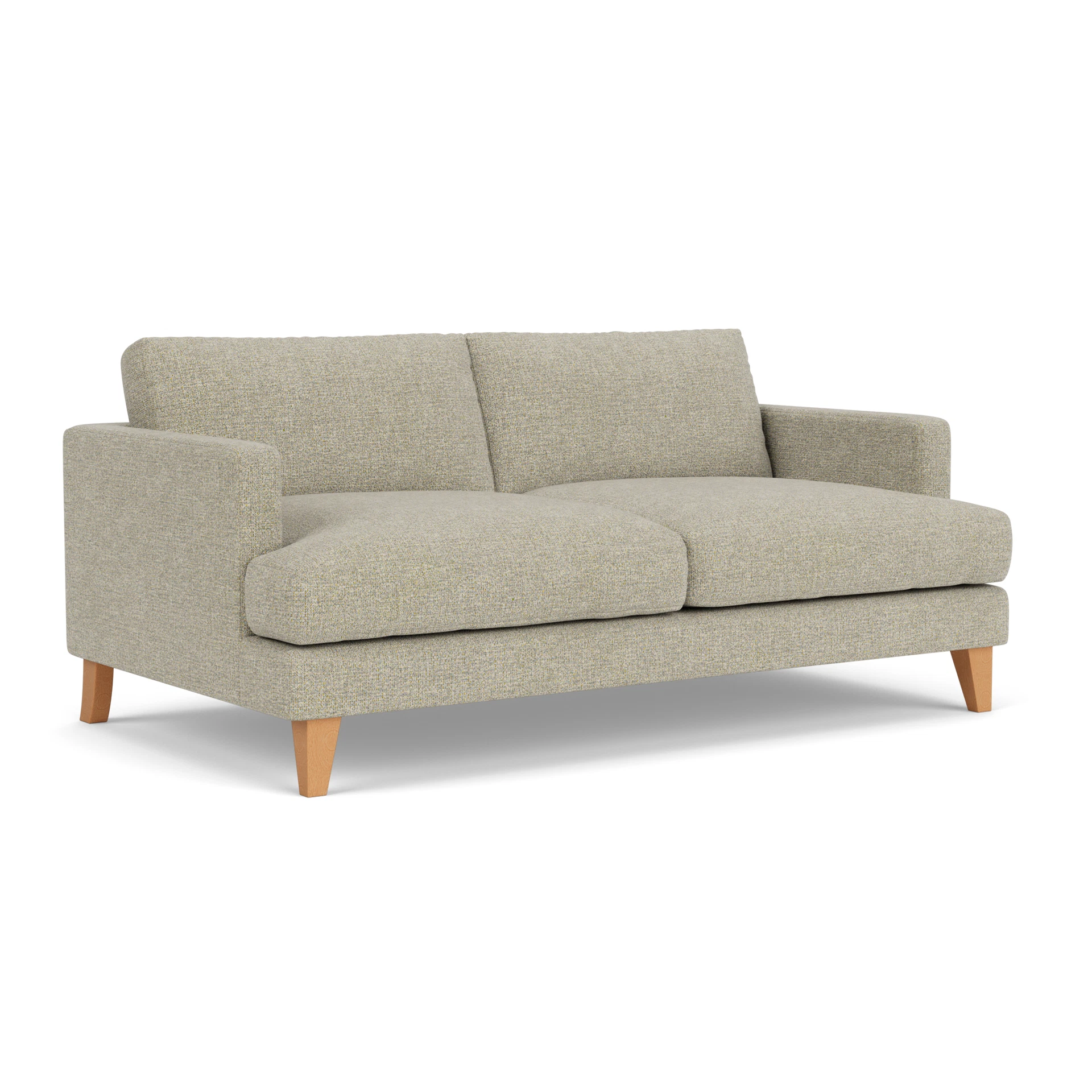 Jackson 3 Seater Sofa in Aquaclean Oxford - Lichen with Light legs