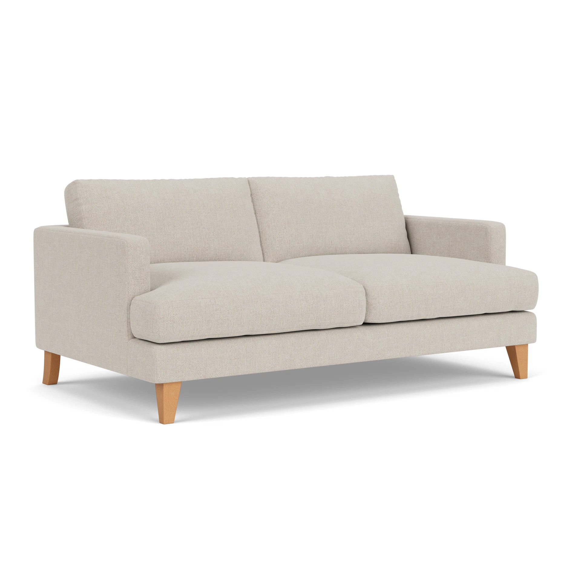 Jackson 3 Seater Sofa in Aquaclean Oxford - Natural with Light legs