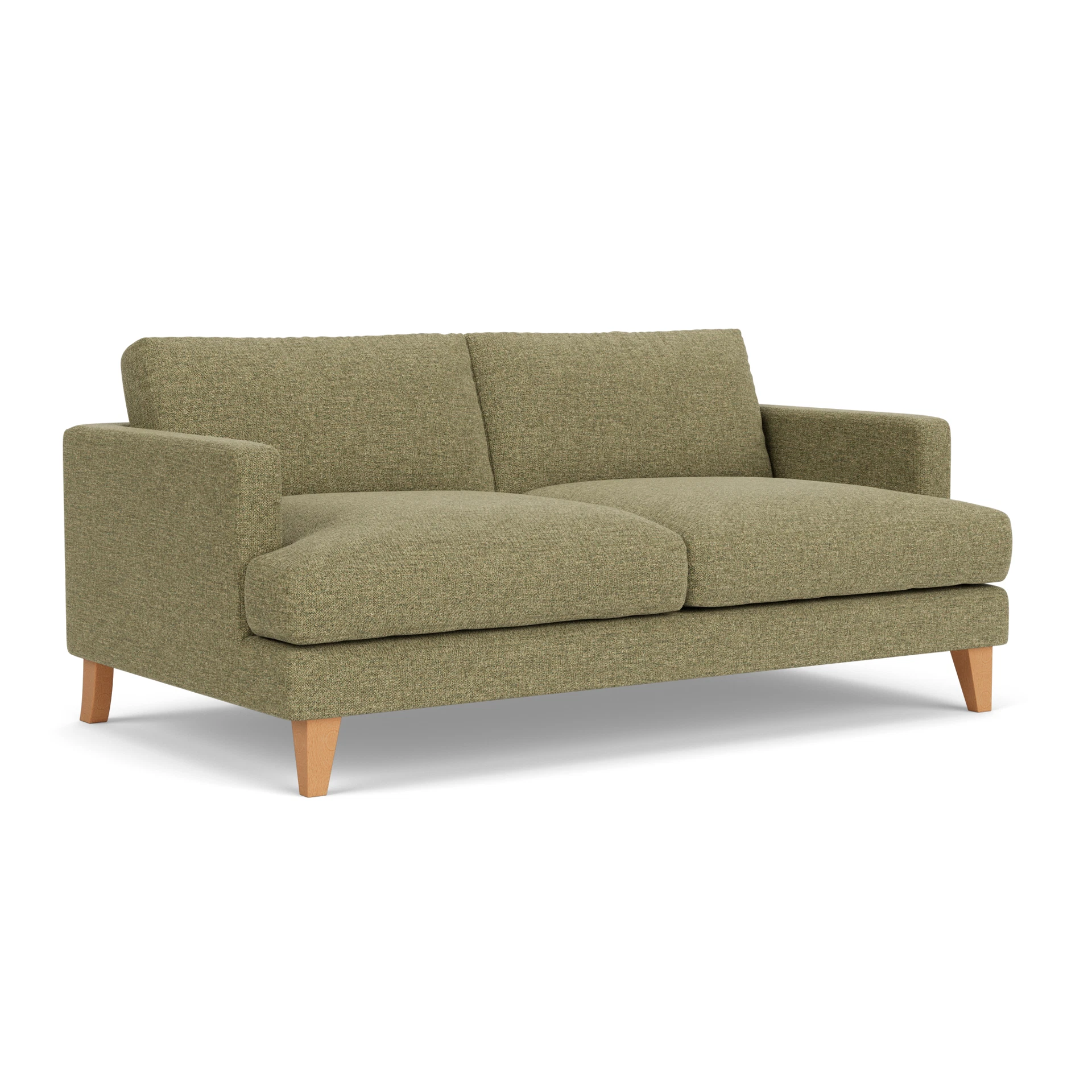 Jackson 3 Seater Sofa in Aquaclean Oxford - Sage with Light legs