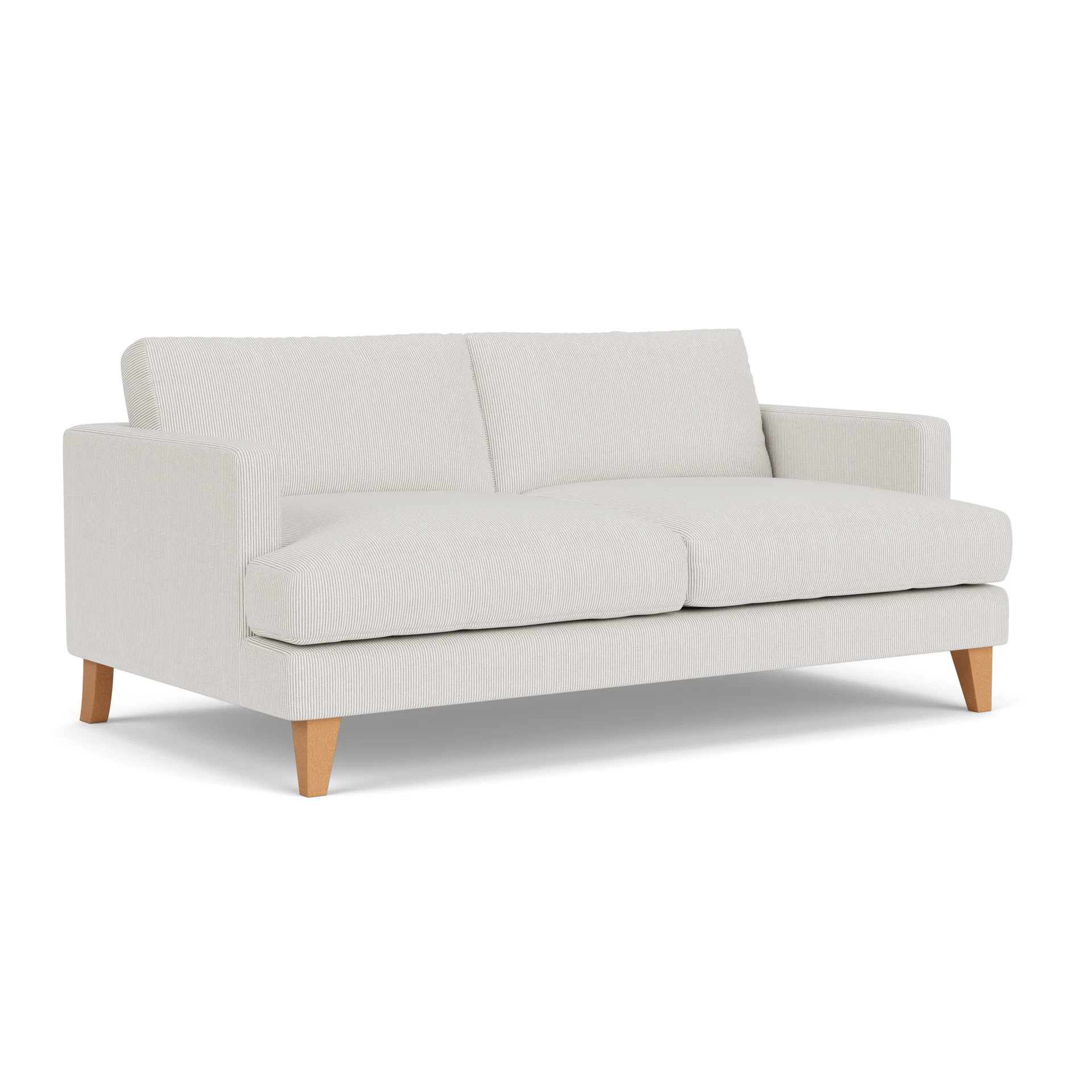 Jackson 3 Seater Sofa in Broadway Stripe - Grey with Light legs