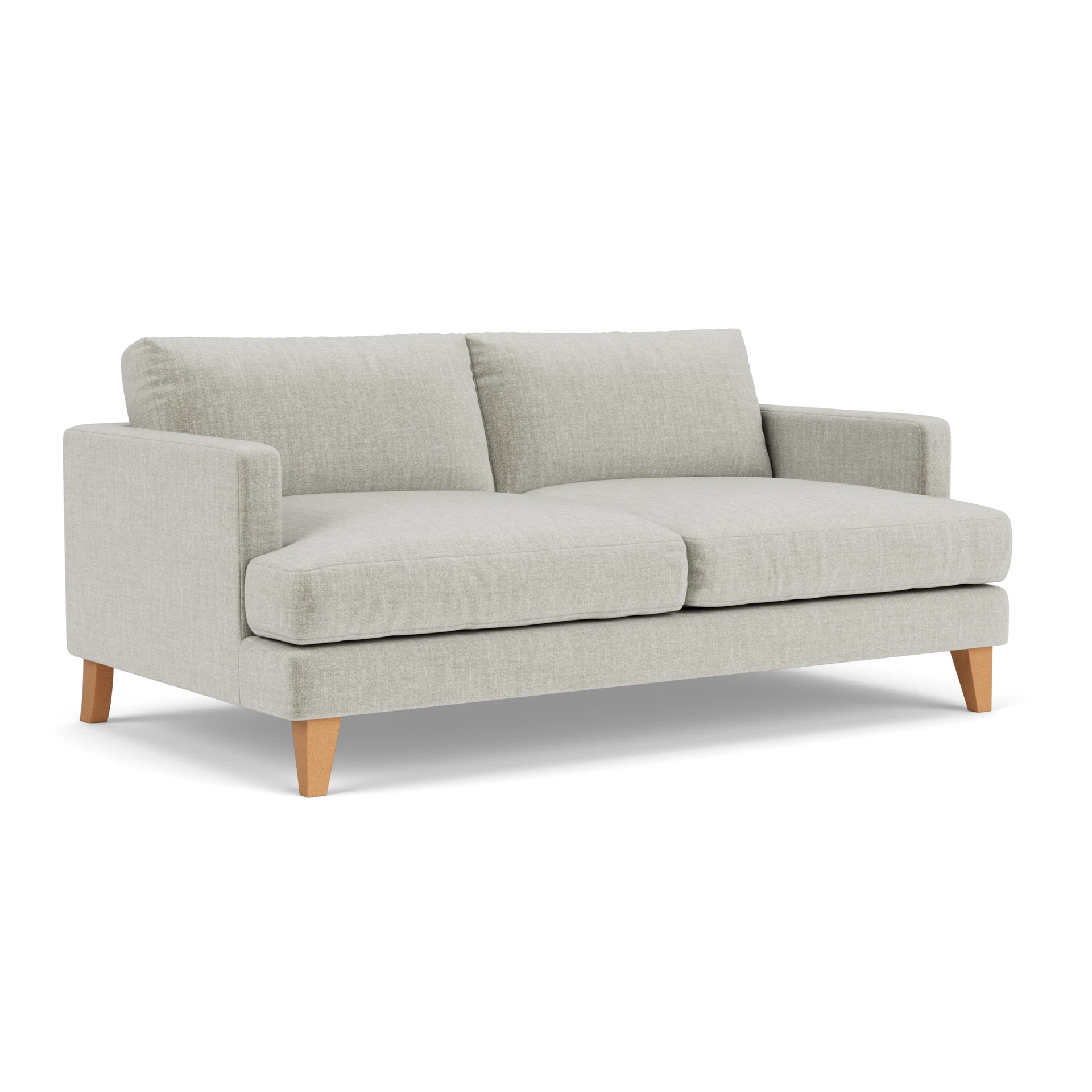 Jackson 3 Seater Sofa in Eco Chenille - Grey Mist with Light legs