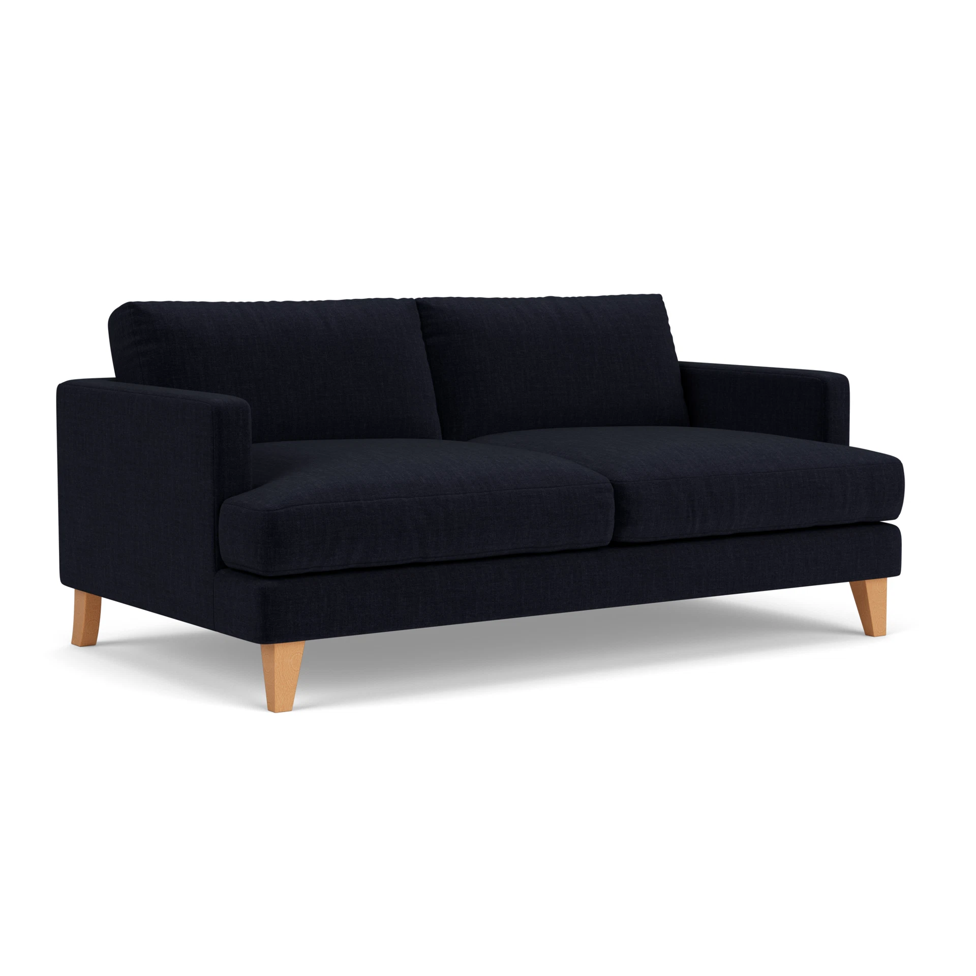 Jackson 3 Seater Sofa in Eco Chenille - Ink with Light legs