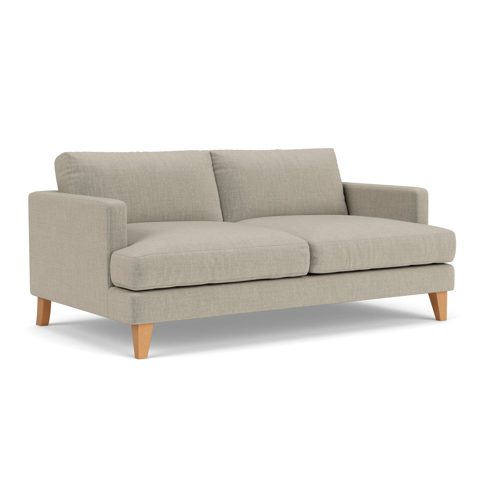 Jackson 3 Seater Sofa in Eco Chenille - Natural with Light legs
