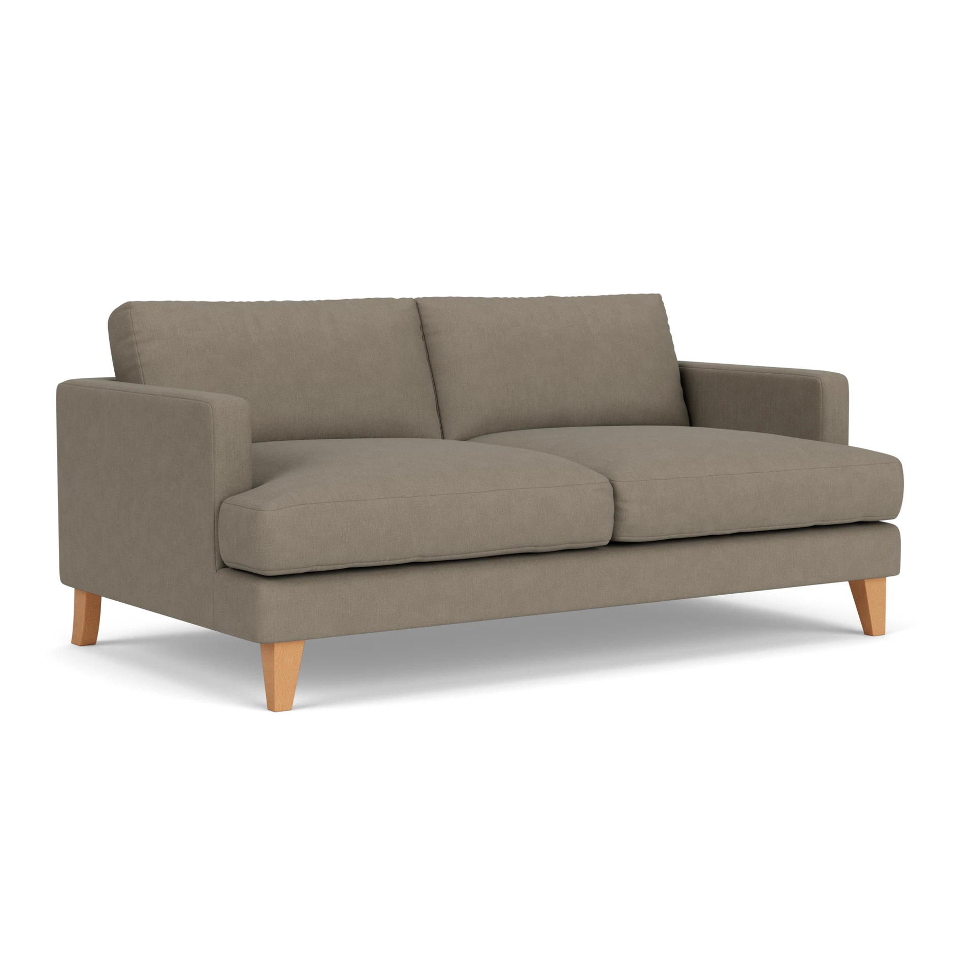 Jackson 3 Seater Sofa in House Linen Mix - Mid Grey with Light legs