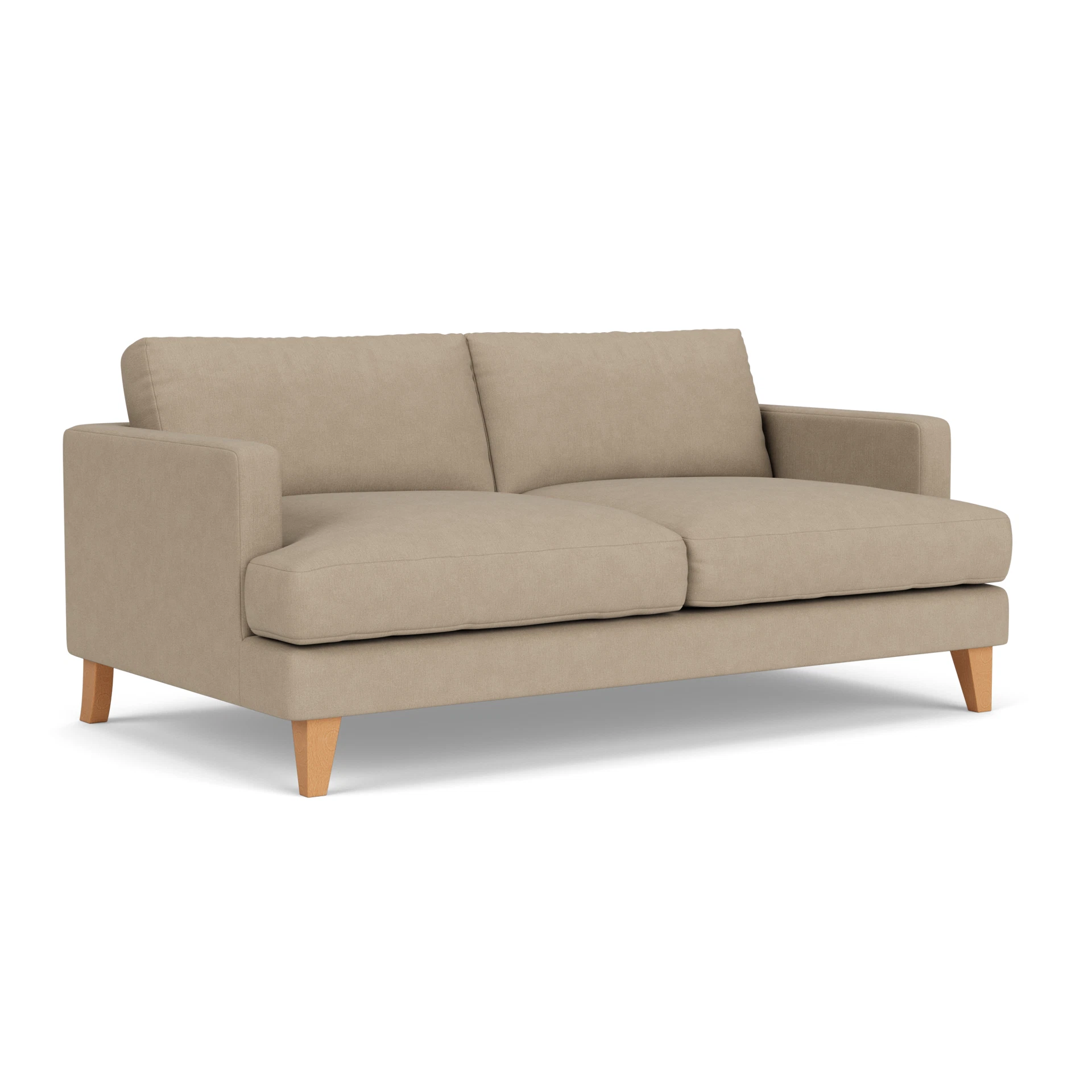 Jackson 3 Seater Sofa in House Linen Mix - Natural with Light legs