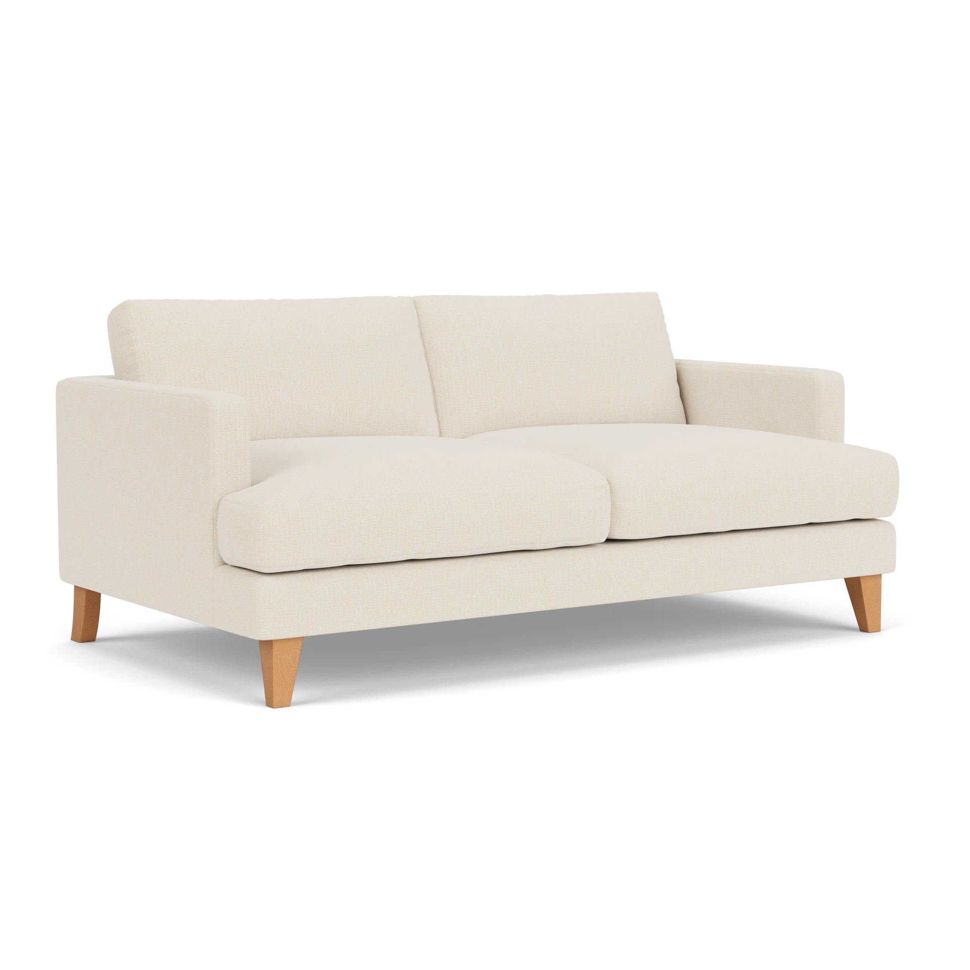 Jackson 3 Seater Sofa in House Weave - Cream with Light legs