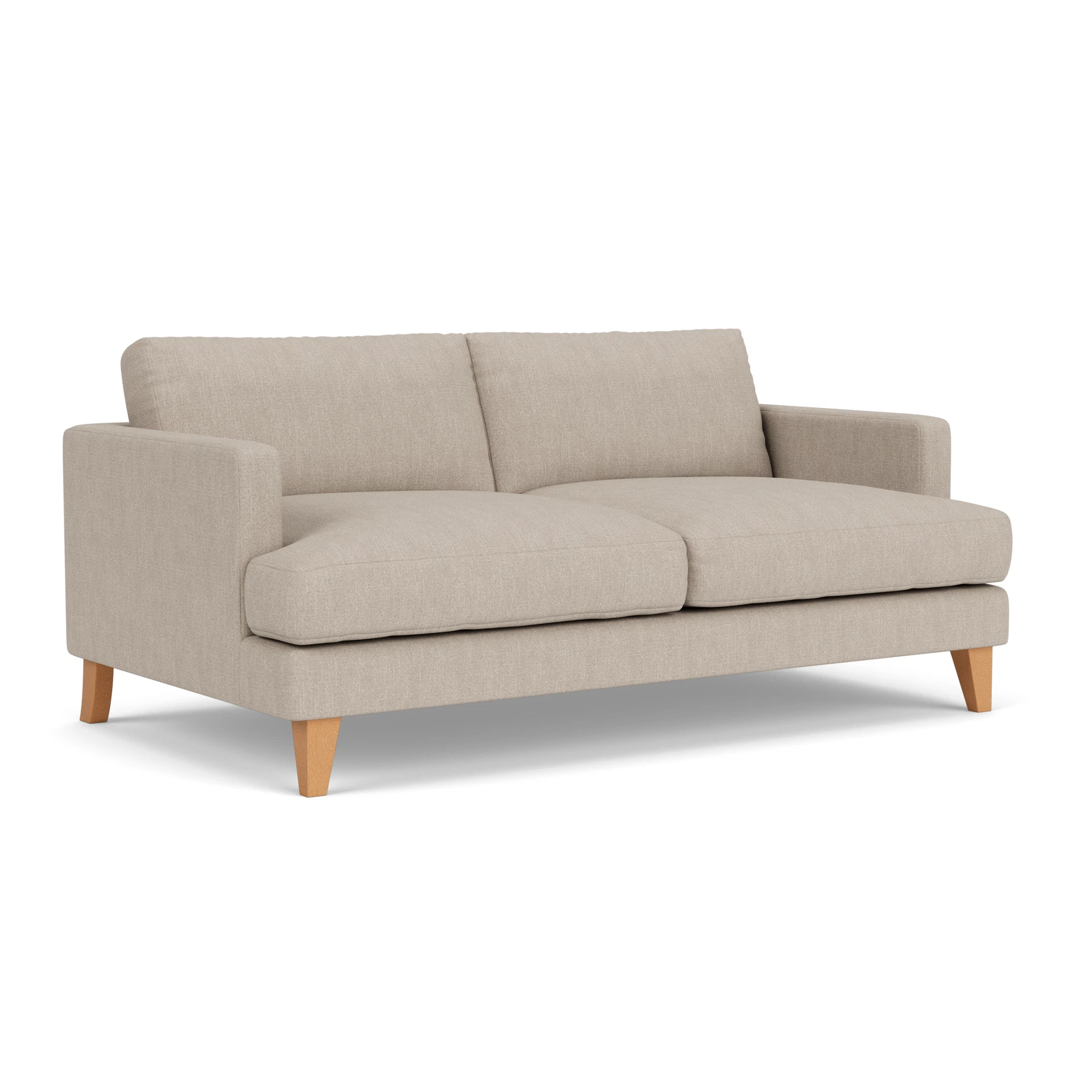 Jackson 3 Seater Sofa in Luxury Italian Linen - Natural with Light legs