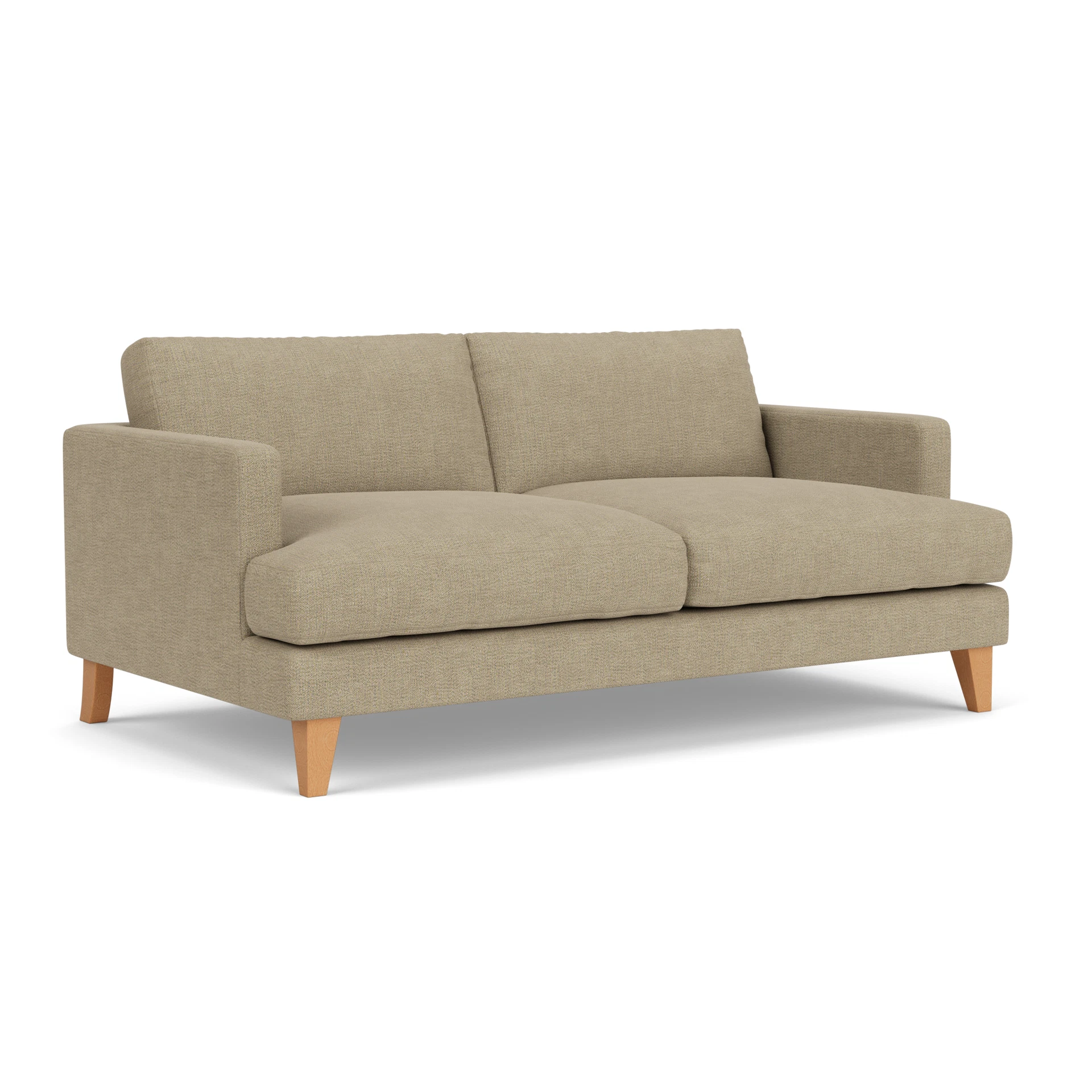 Jackson 3 Seater Sofa in Rustic Weave - Apple with Light legs