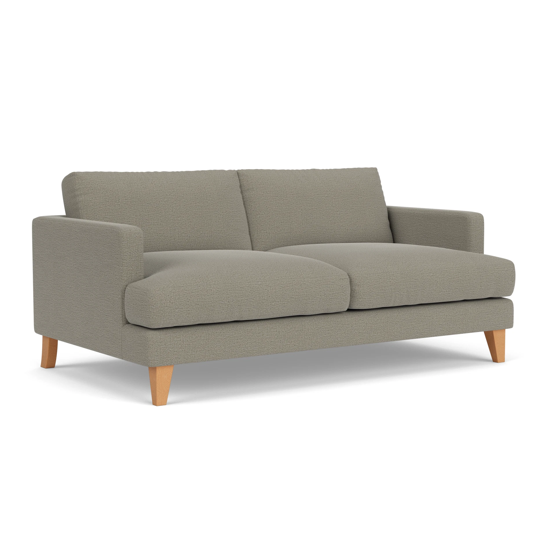 Jackson 3 Seater Sofa in Rustic Weave - Flax with Light legs