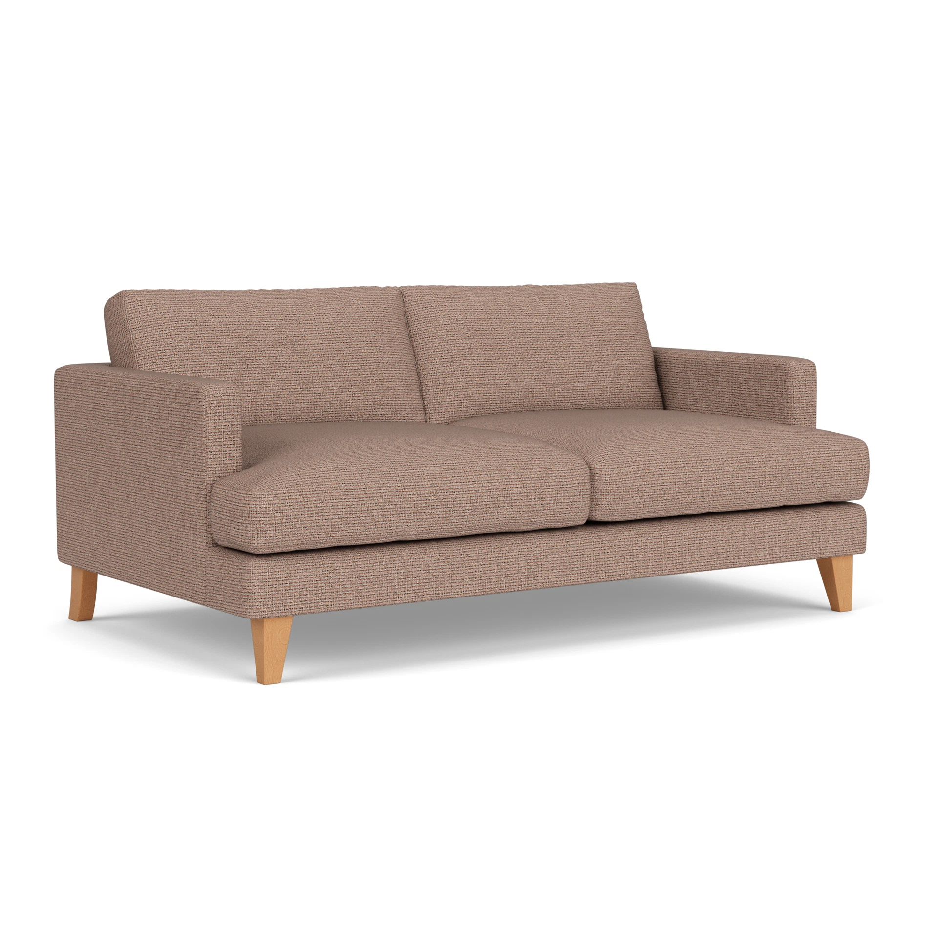 Jackson 3 Seater Sofa in Textured Weave - Autumn Mix with Light legs