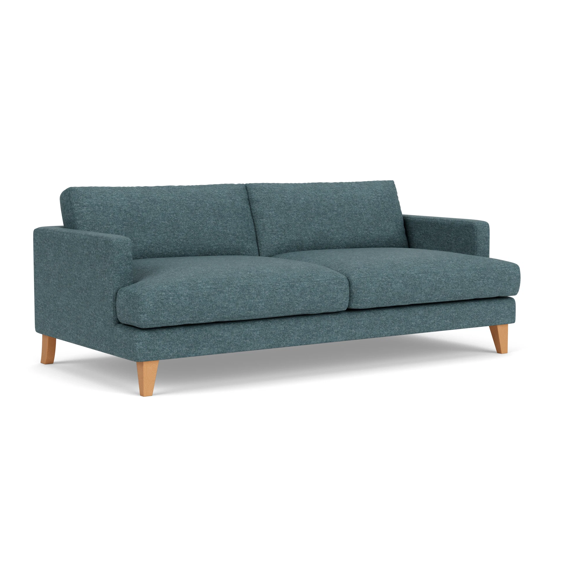 Jackson 4 Seater Sofa in Aquaclean Oxford - Lake Marl with Light legs