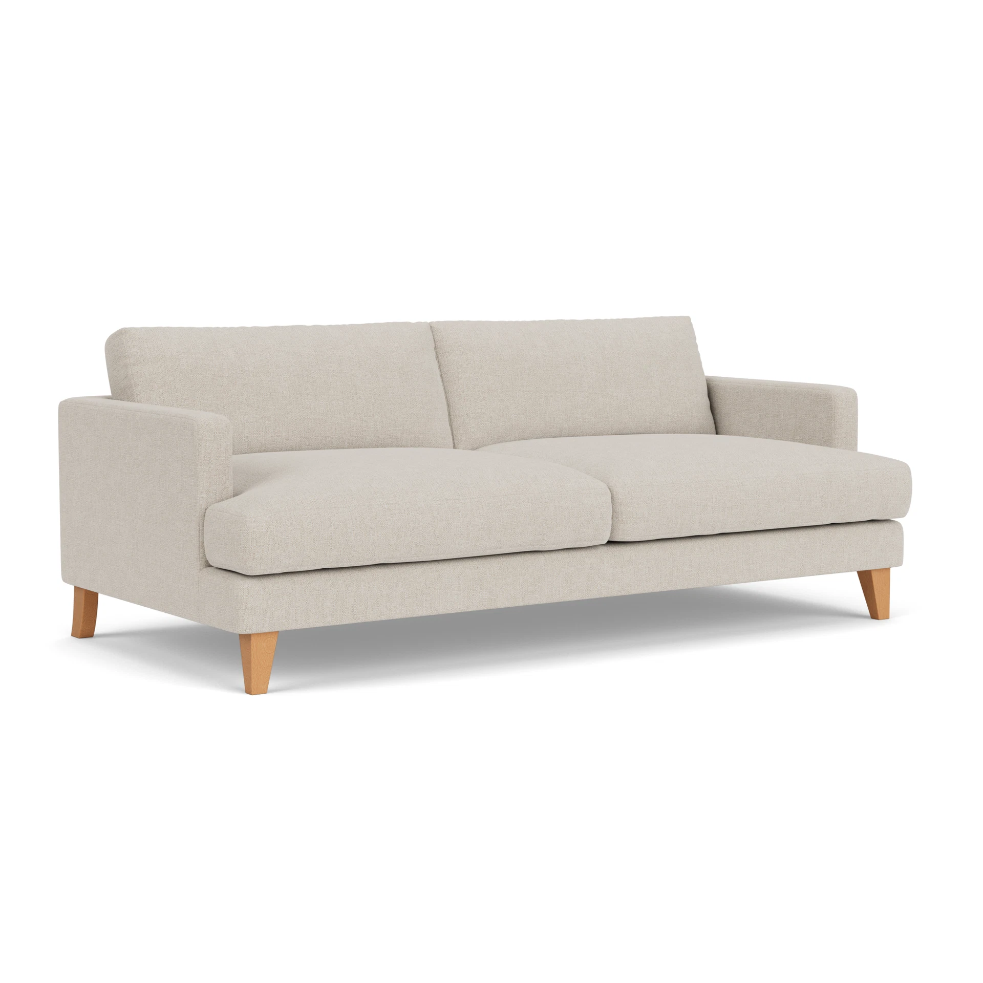 Jackson 4 Seater Sofa in Aquaclean Oxford - Natural with Light legs