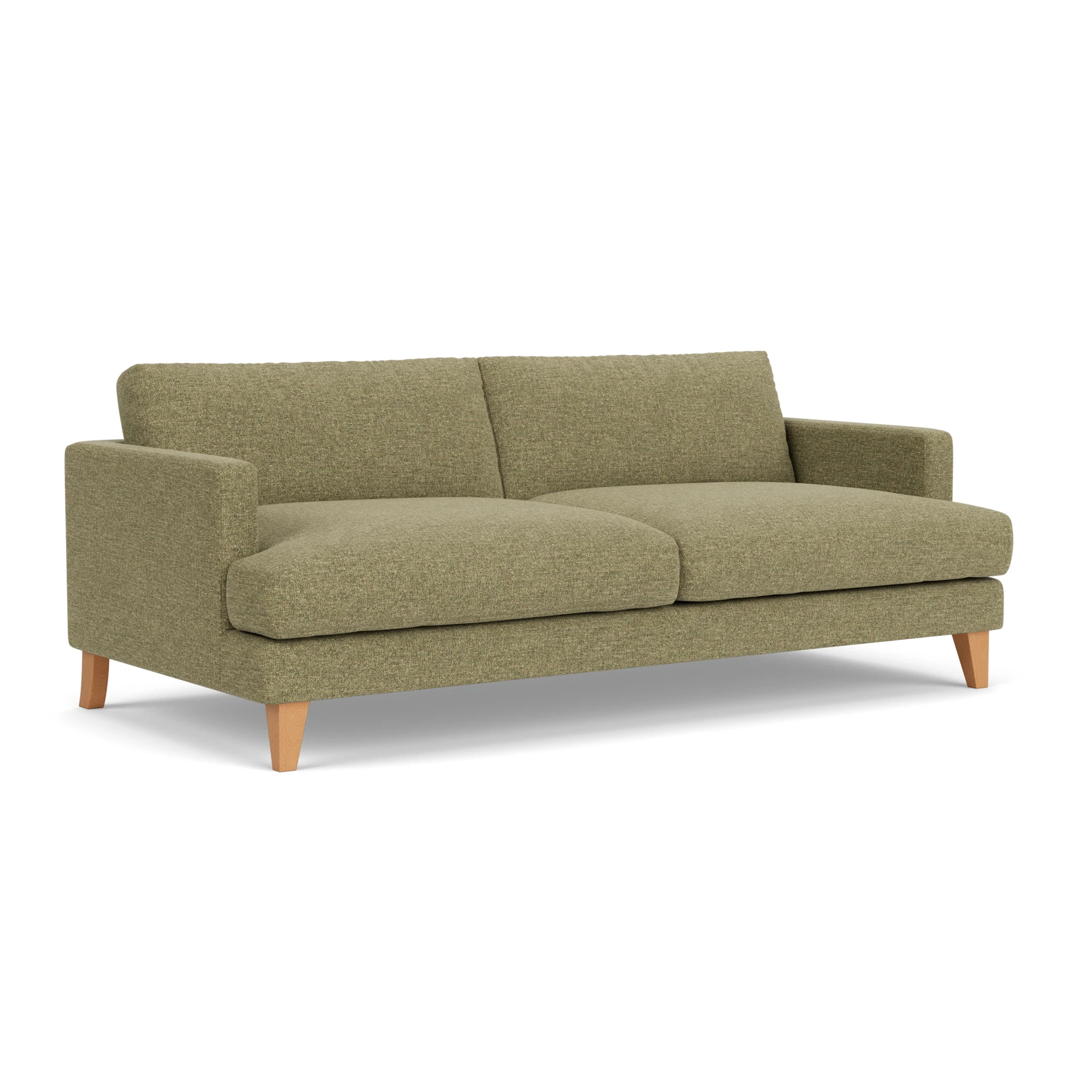 Jackson 4 Seater Sofa in Aquaclean Oxford - Sage with Light legs