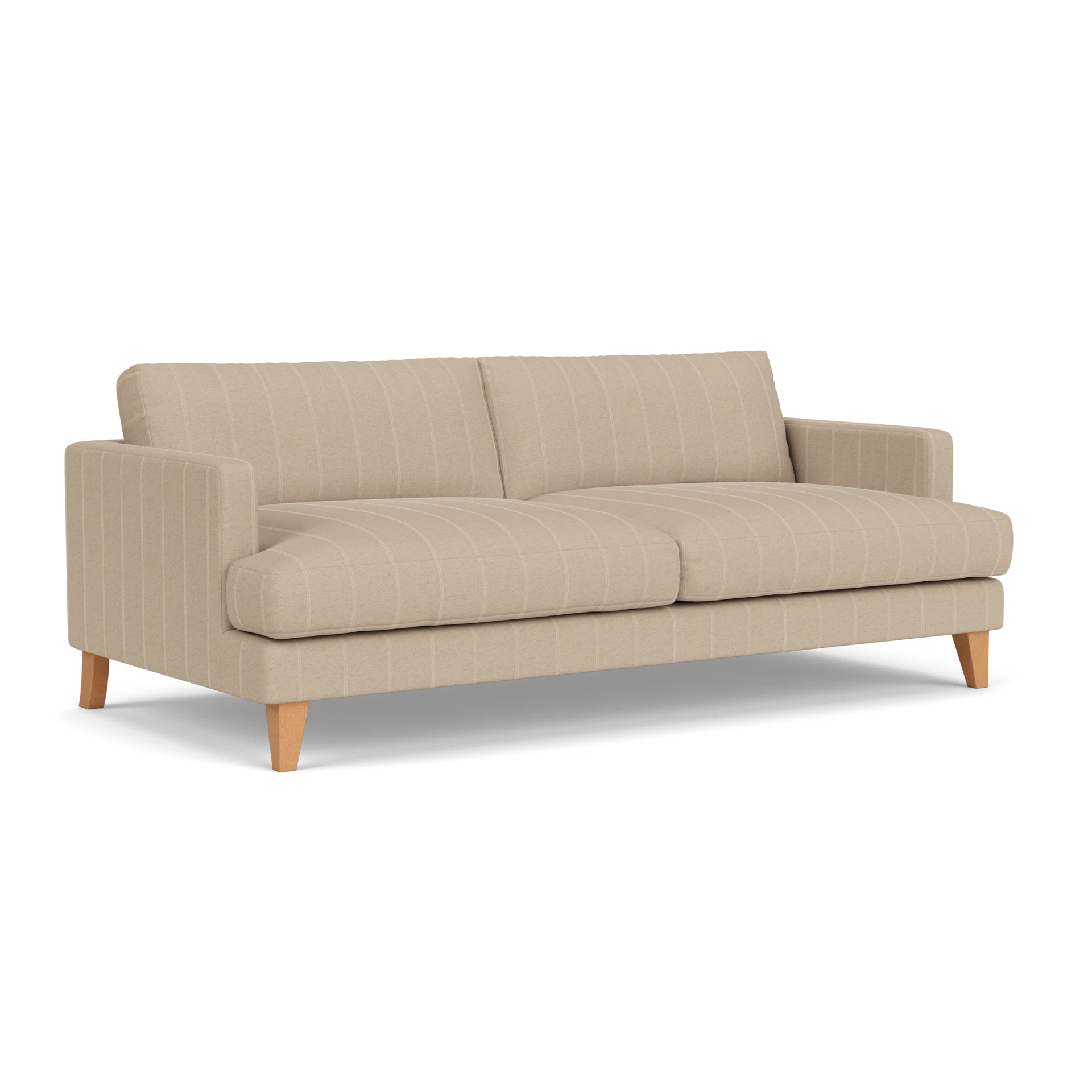 Jackson 4 Seater Sofa in Compton Stripe - Natural with Light legs