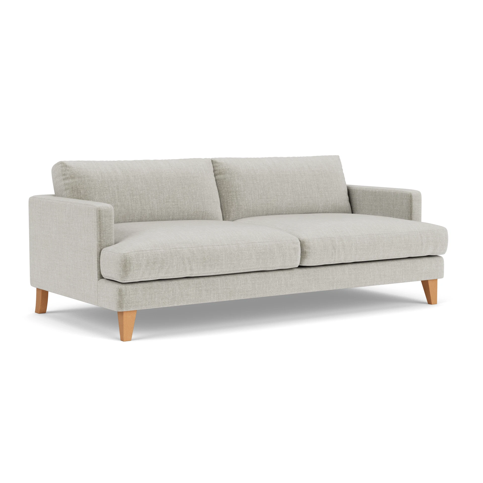 Jackson 4 Seater Sofa in Eco Chenille - Grey Mist with Light legs