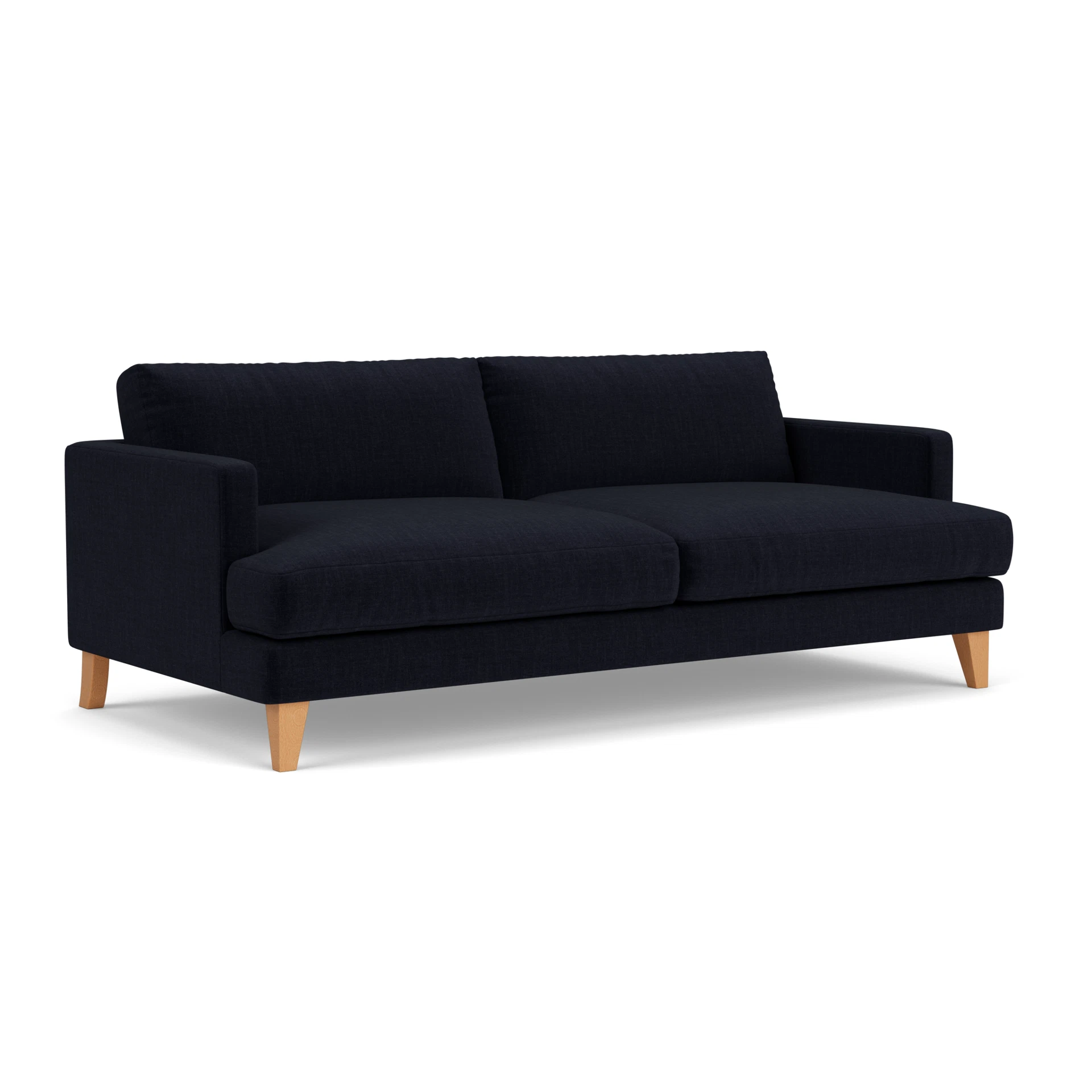 Jackson 4 Seater Sofa in Eco Chenille - Ink with Light legs