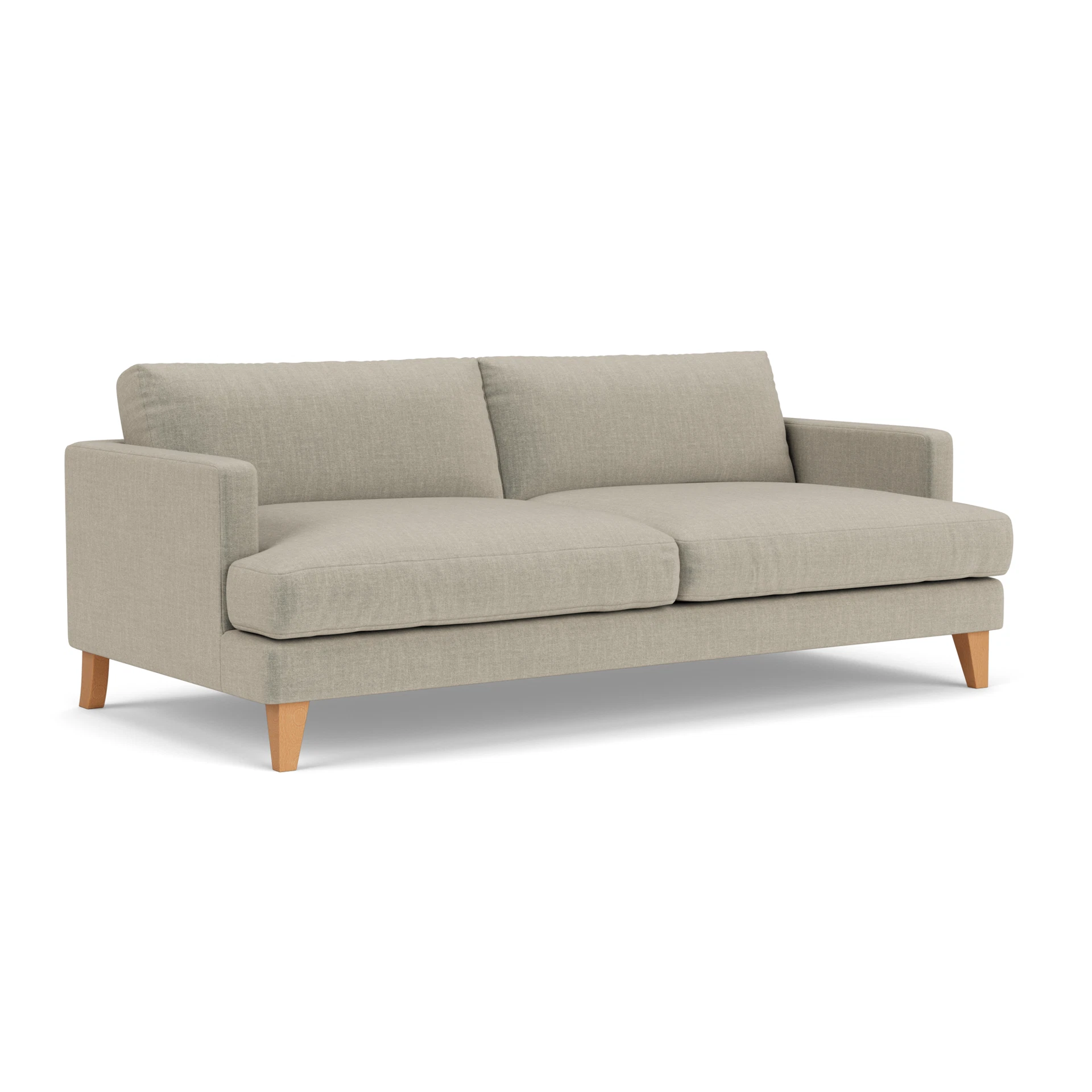 Jackson 4 Seater Sofa in Eco Chenille - Natural with Light legs