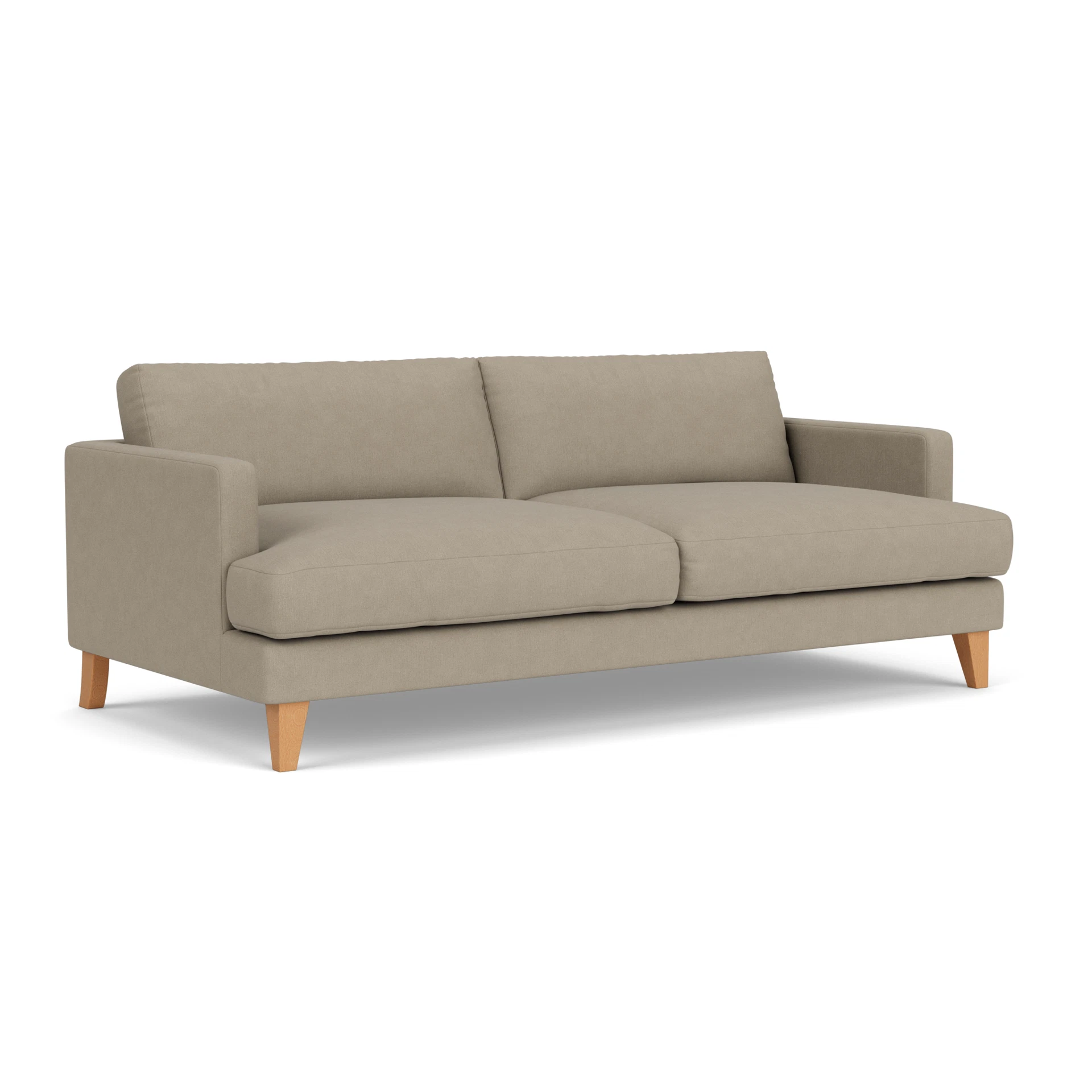 Jackson 4 Seater Sofa in House Linen Mix - Dove Grey with Light legs