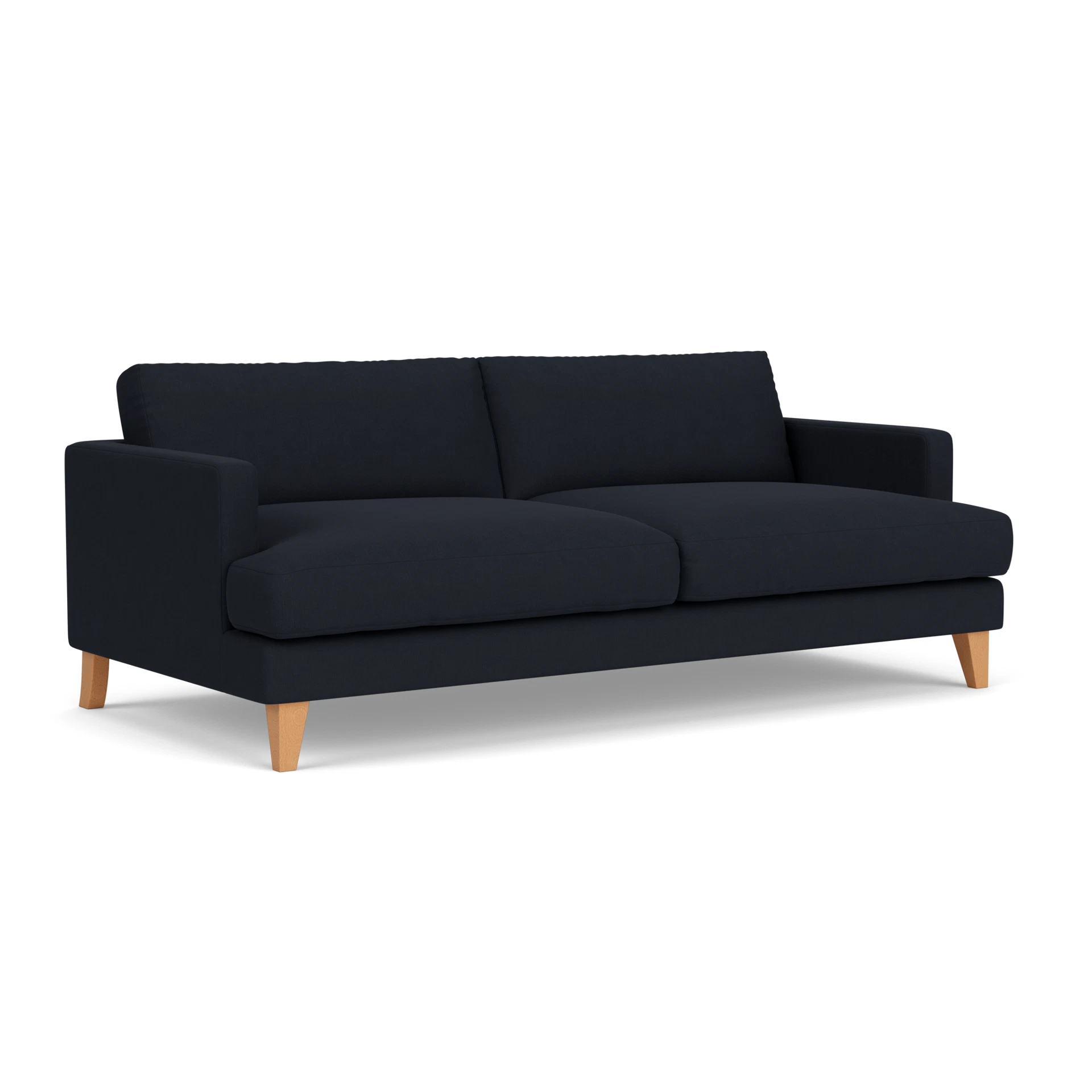 Jackson 4 Seater Sofa in House Linen Mix - Ink with Light legs