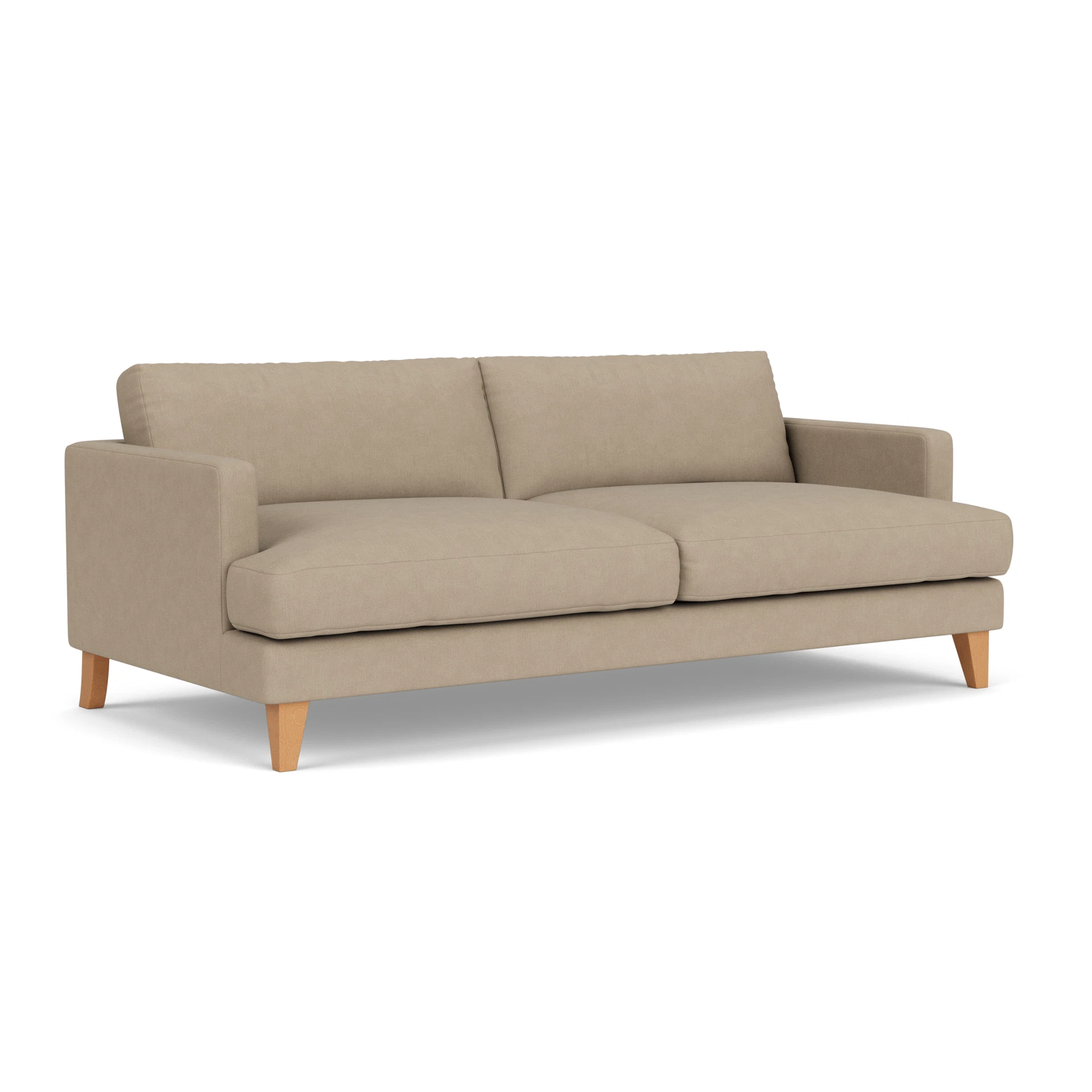 Jackson 4 Seater Sofa in House Linen Mix - Natural with Light legs