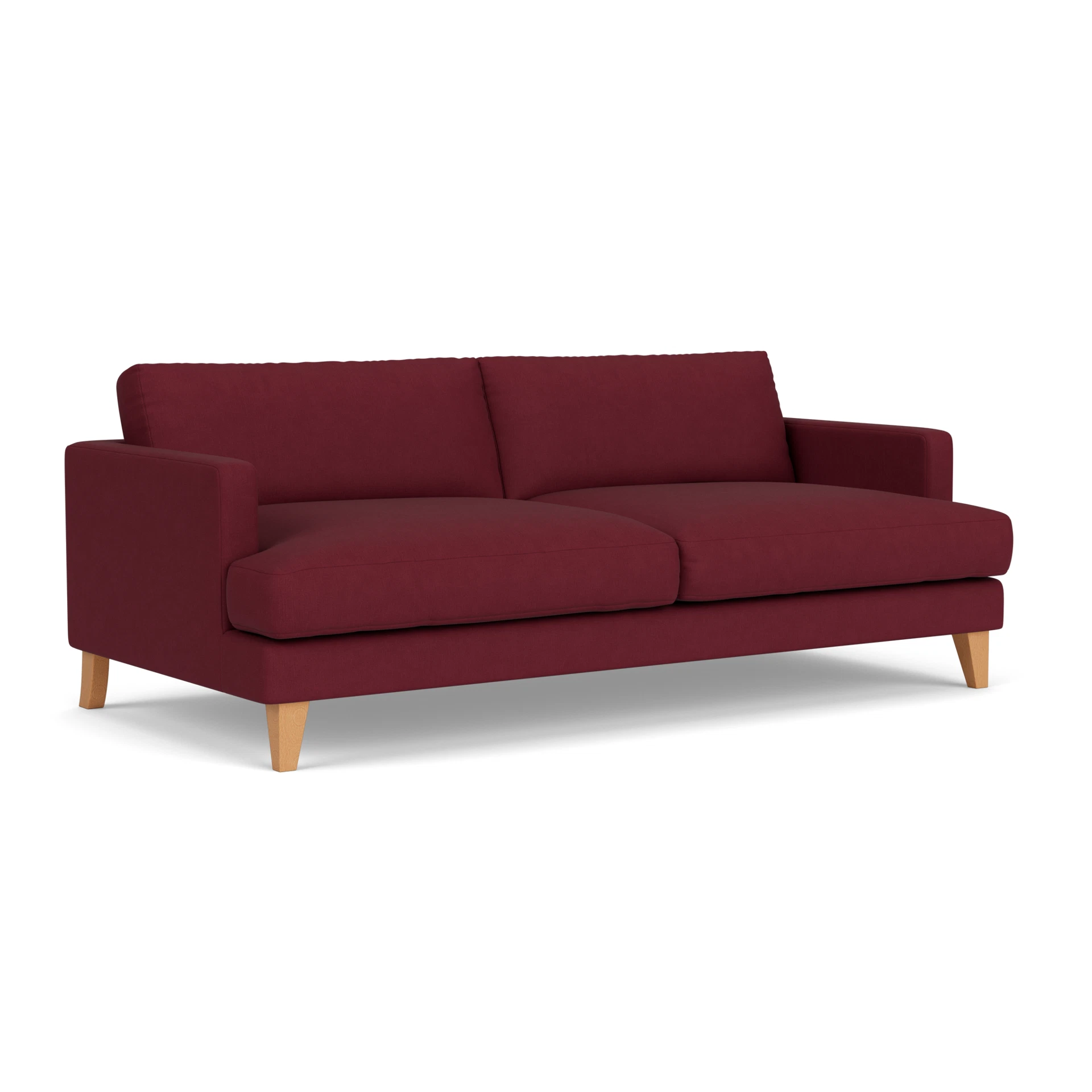 Jackson 4 Seater Sofa in House Linen Mix - Rosehip with Light legs