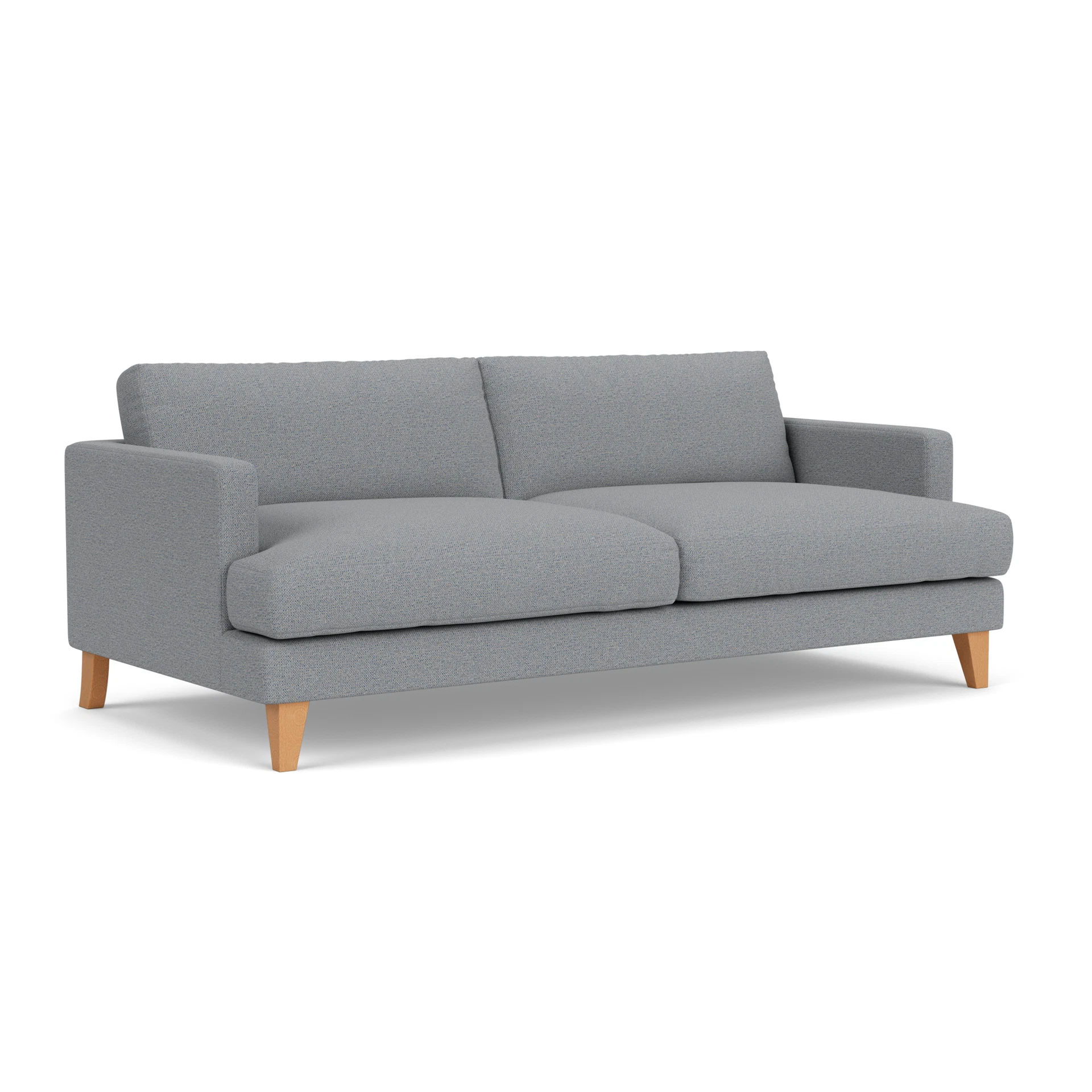 Jackson 4 Seater Sofa in House Weave - Blue Marl with Light legs