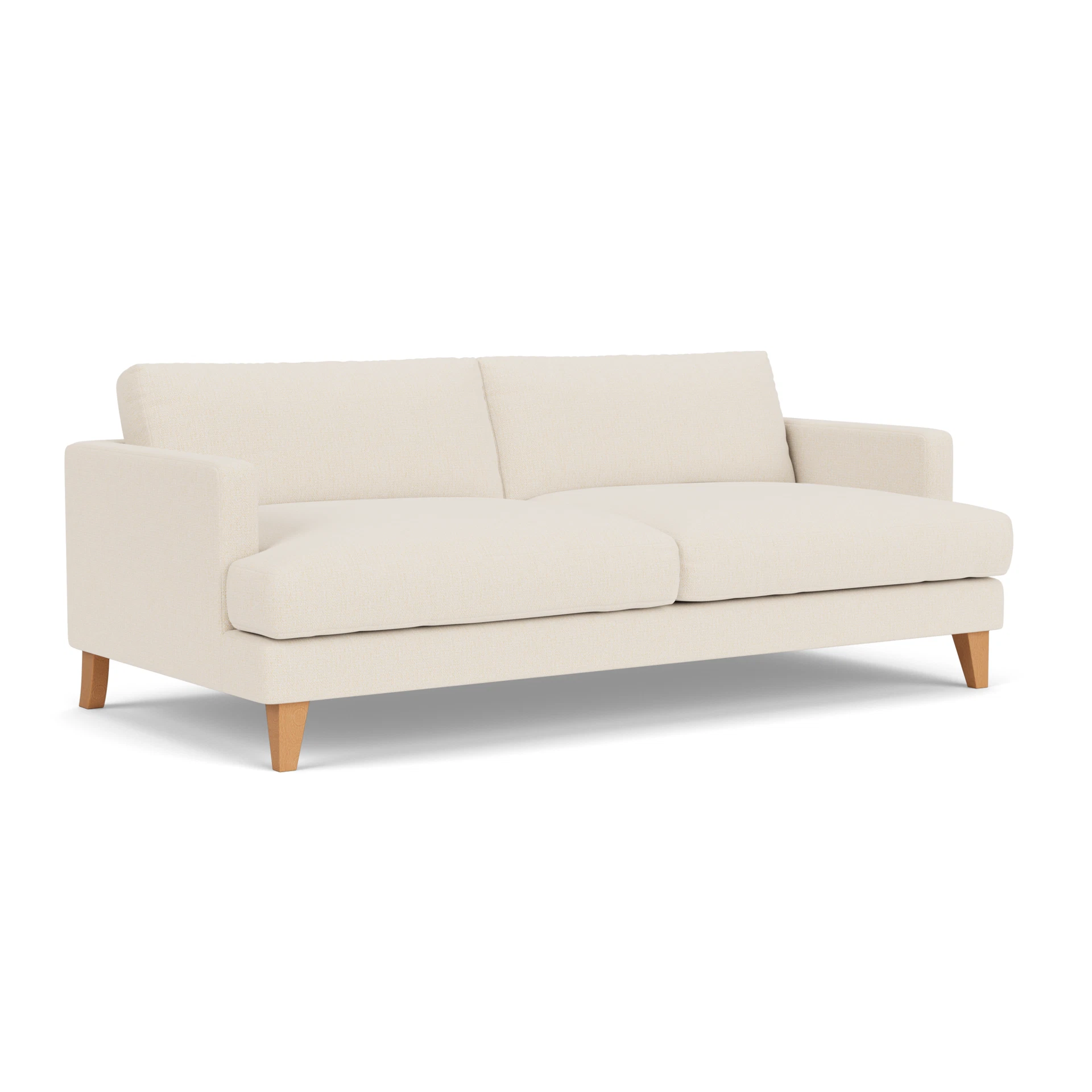 Jackson 4 Seater Sofa in House Weave - Cream with Light legs
