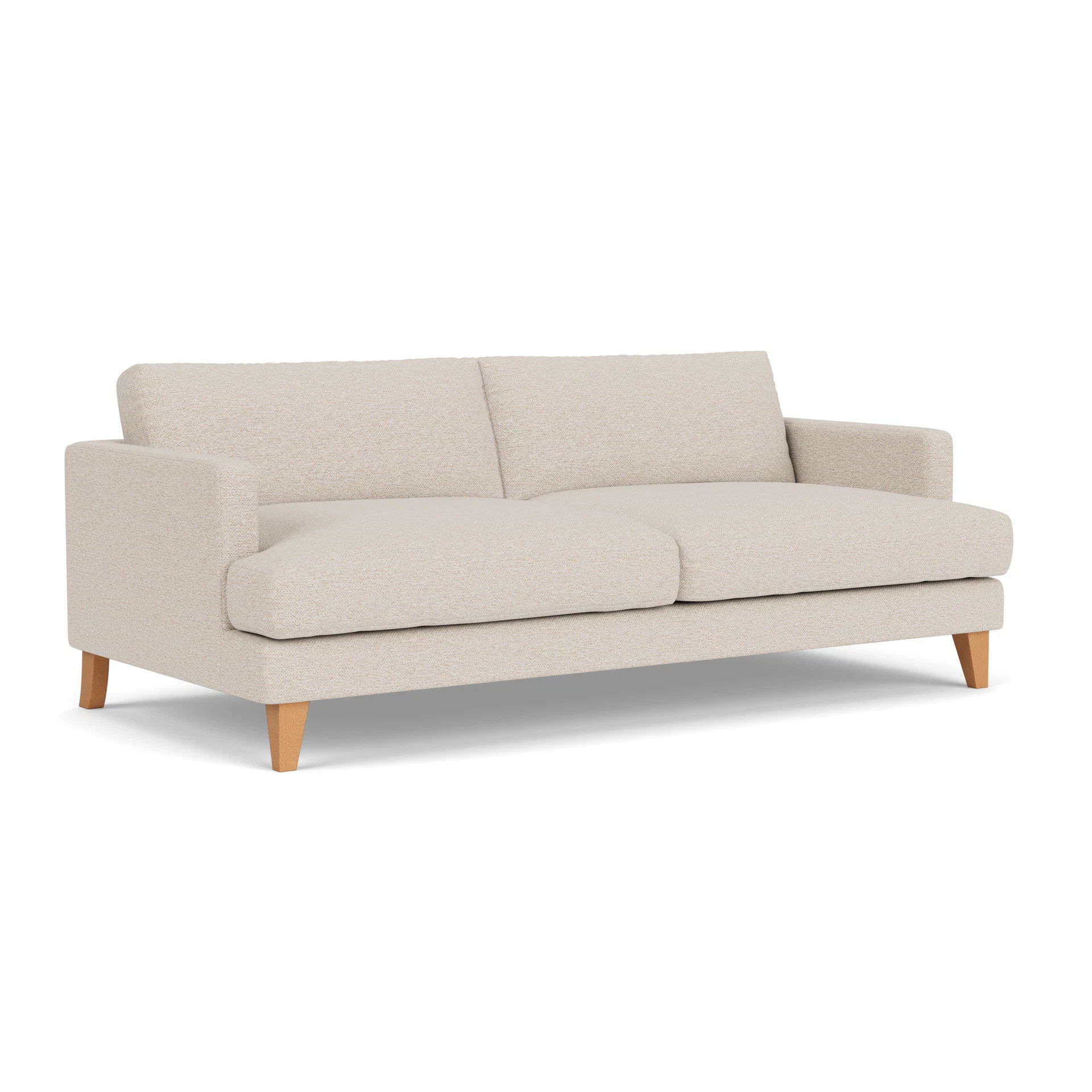Jackson 4 Seater Sofa in House Weave - Natural with Light legs