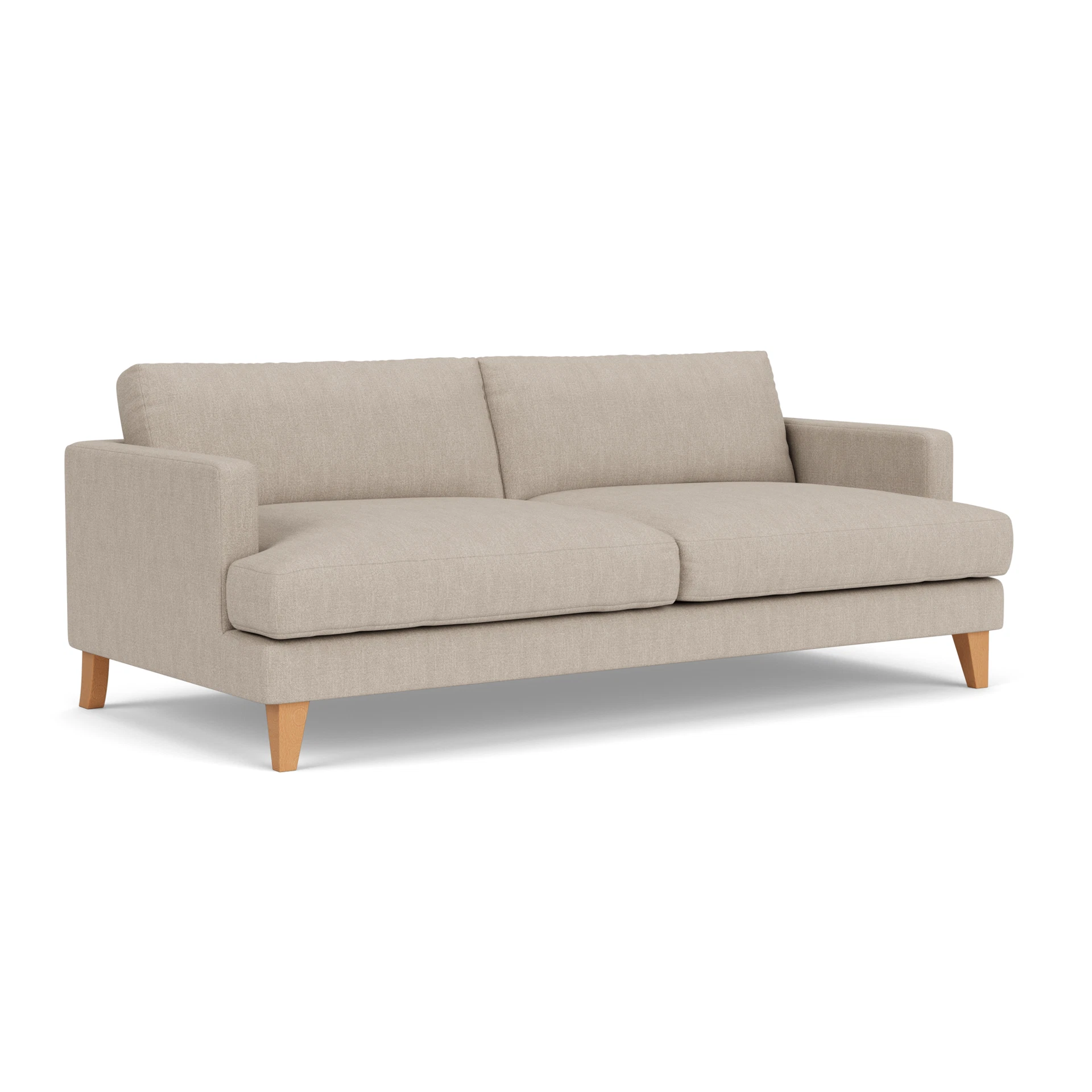Jackson 4 Seater Sofa in Luxury Italian Linen - Natural with Light legs
