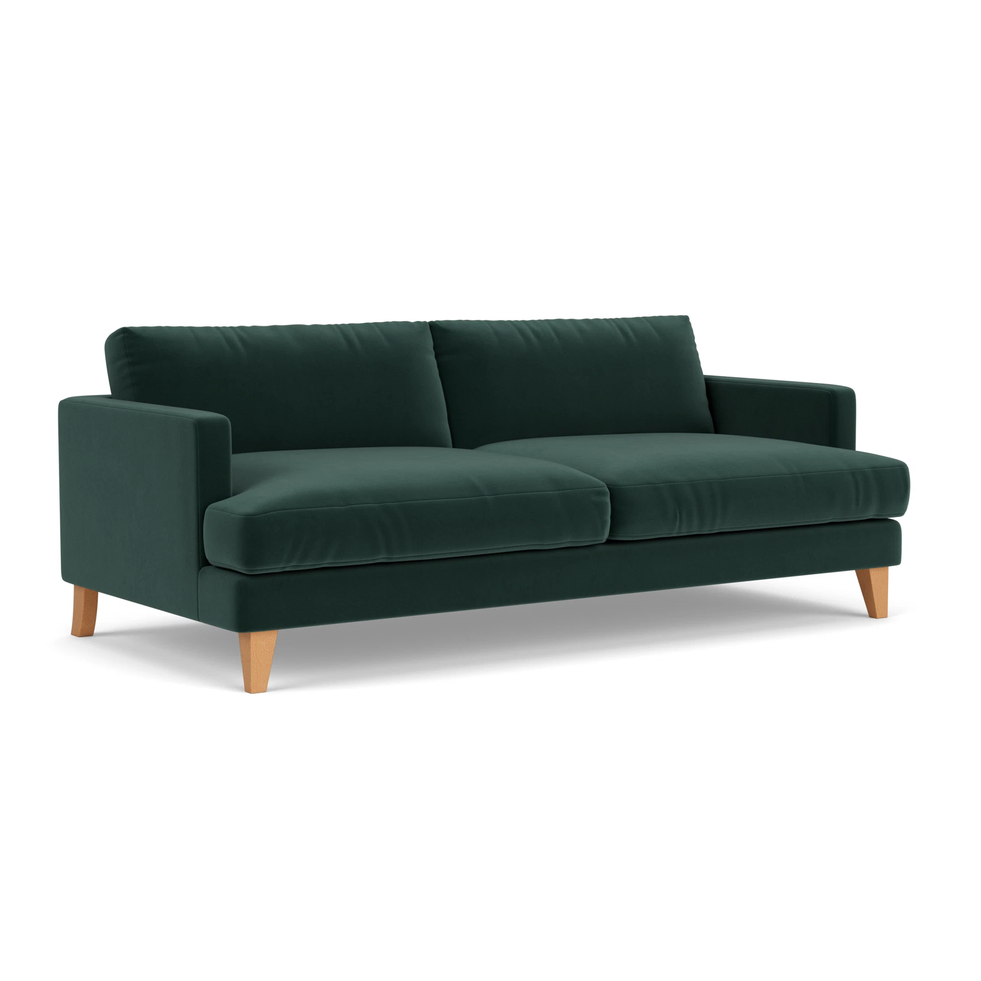 Jackson 4 Seater Sofa in Matt Velvet - Lake with Light legs